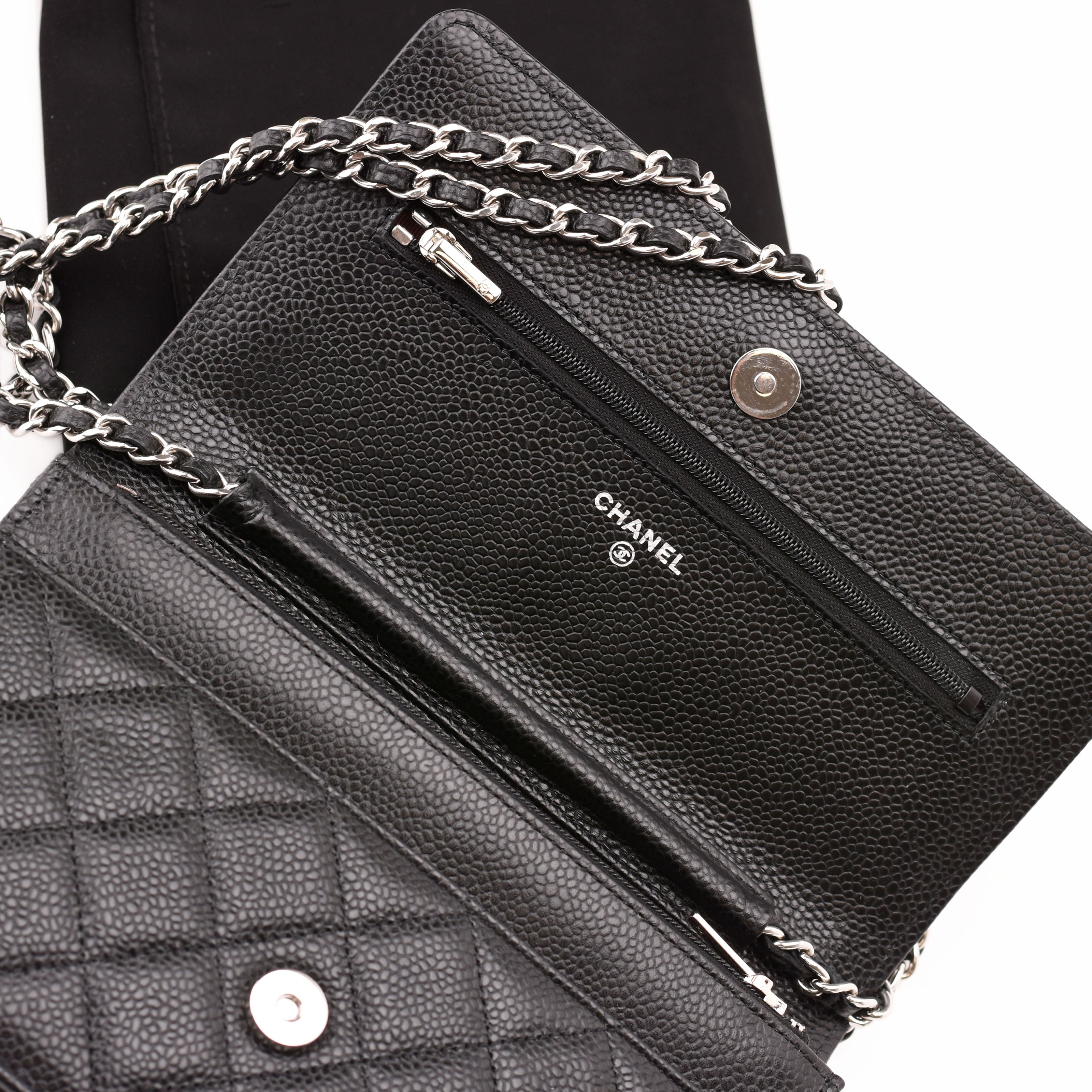Chanel WOC Black Caviar SHW