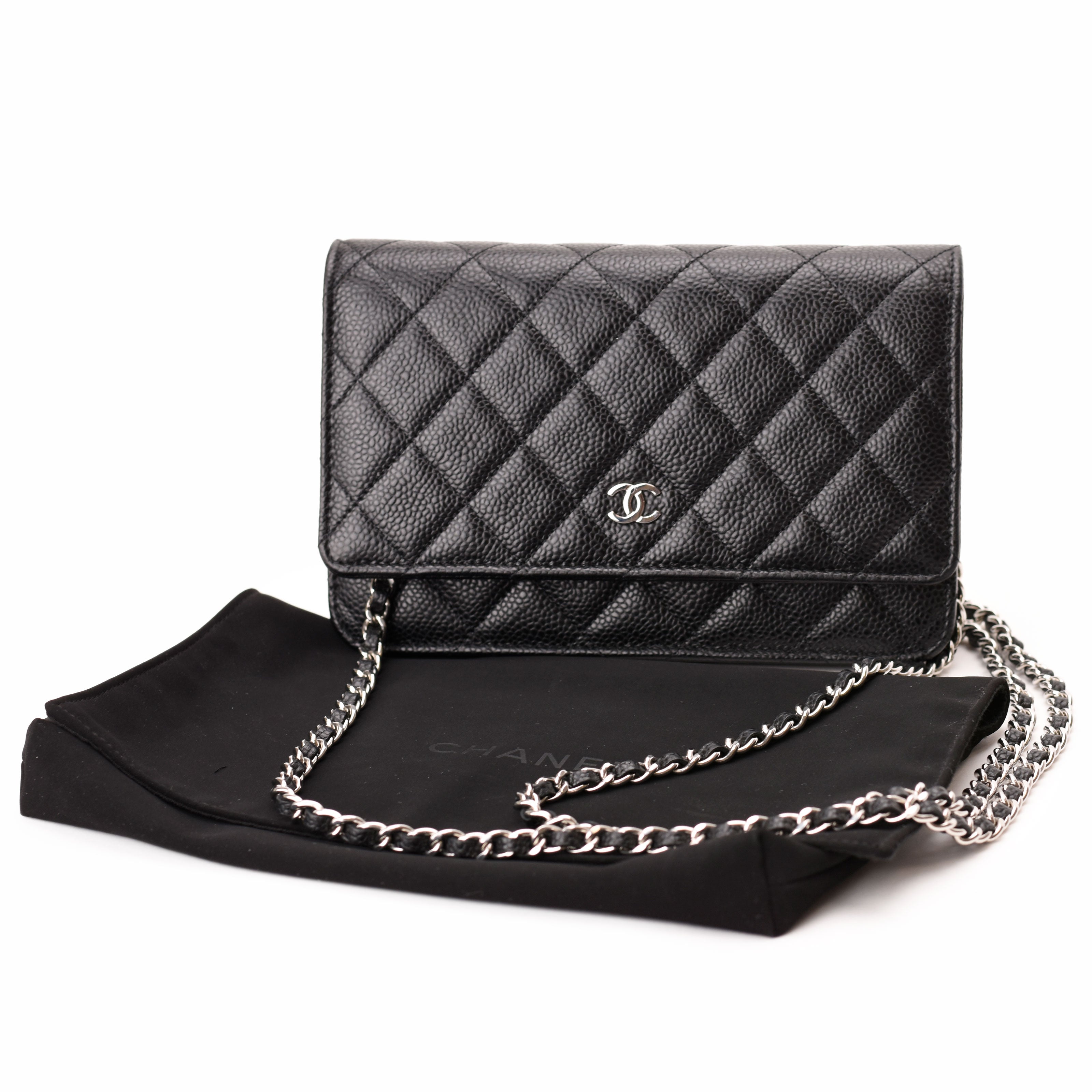 Chanel WOC Black Caviar SHW