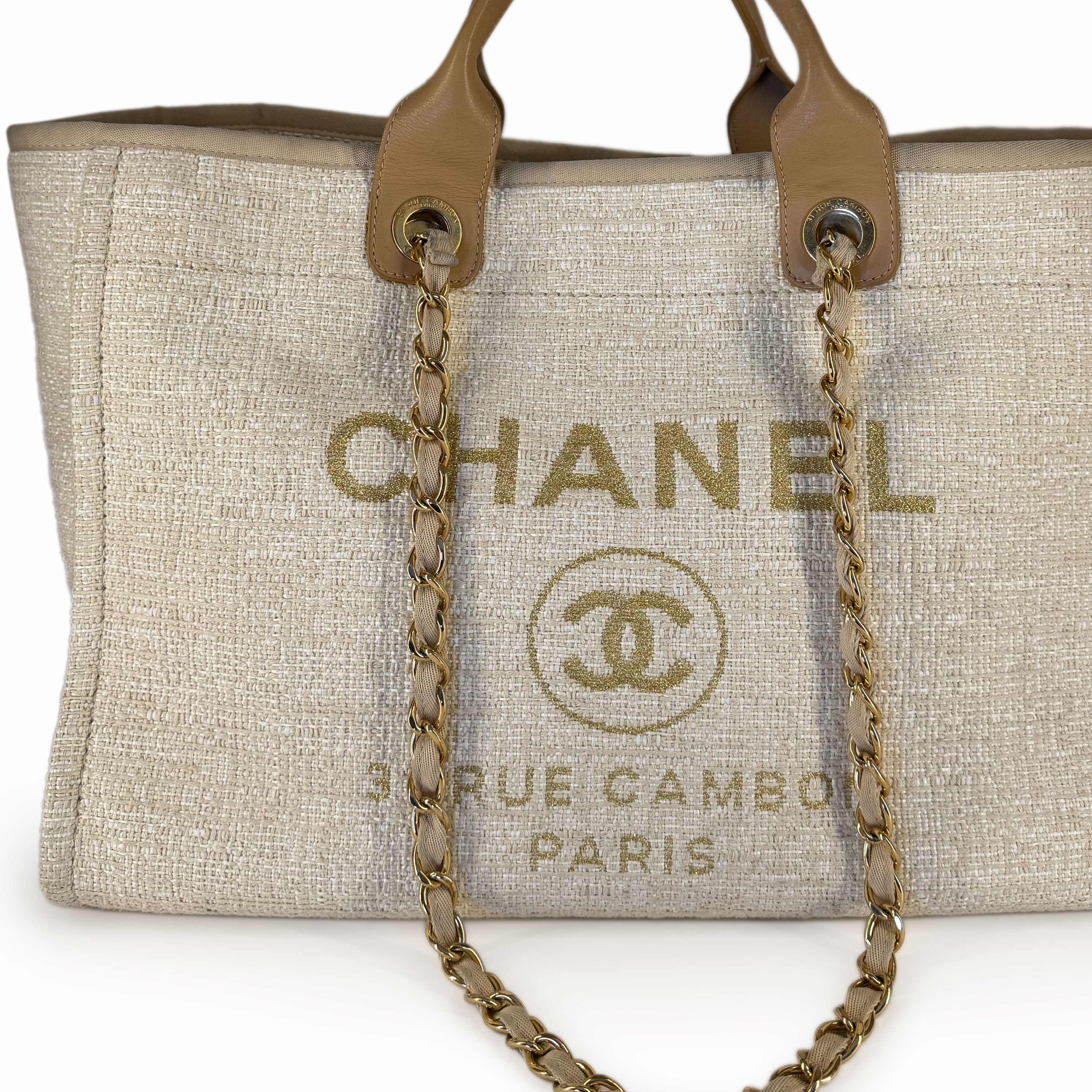 Chanel Deauville Beige Tote Medium