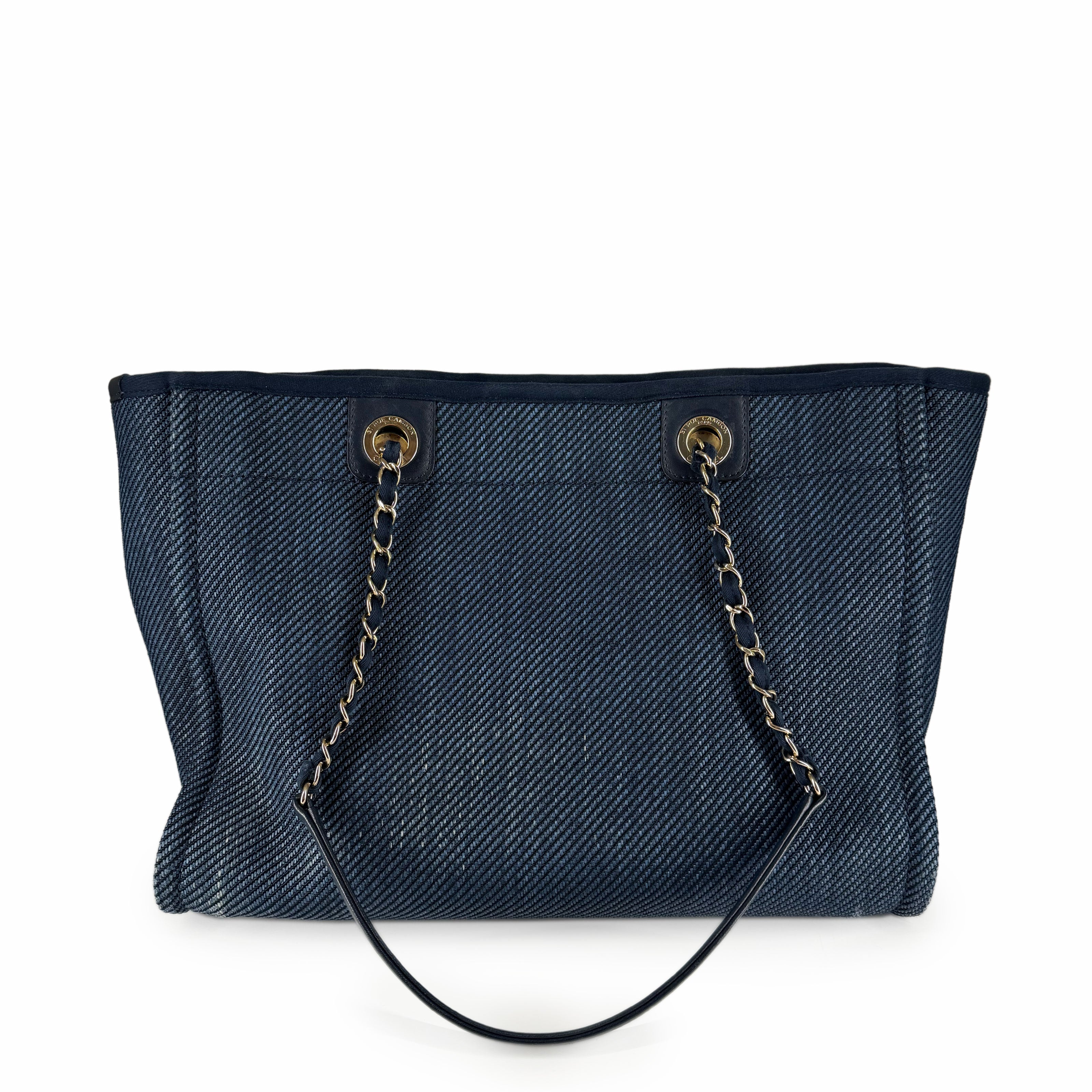 Chanel Deauville Denim Blue Tote Small