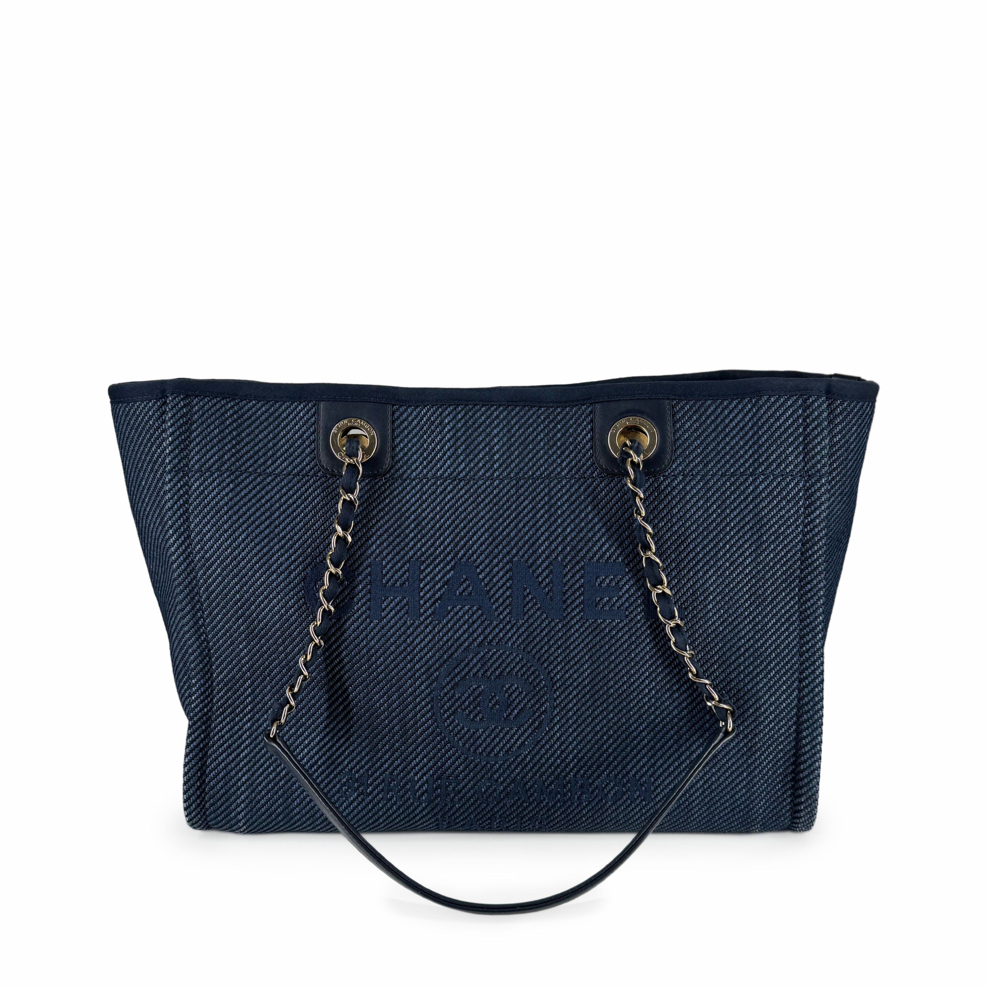 Chanel Deauville Denim Blue Tote Small
