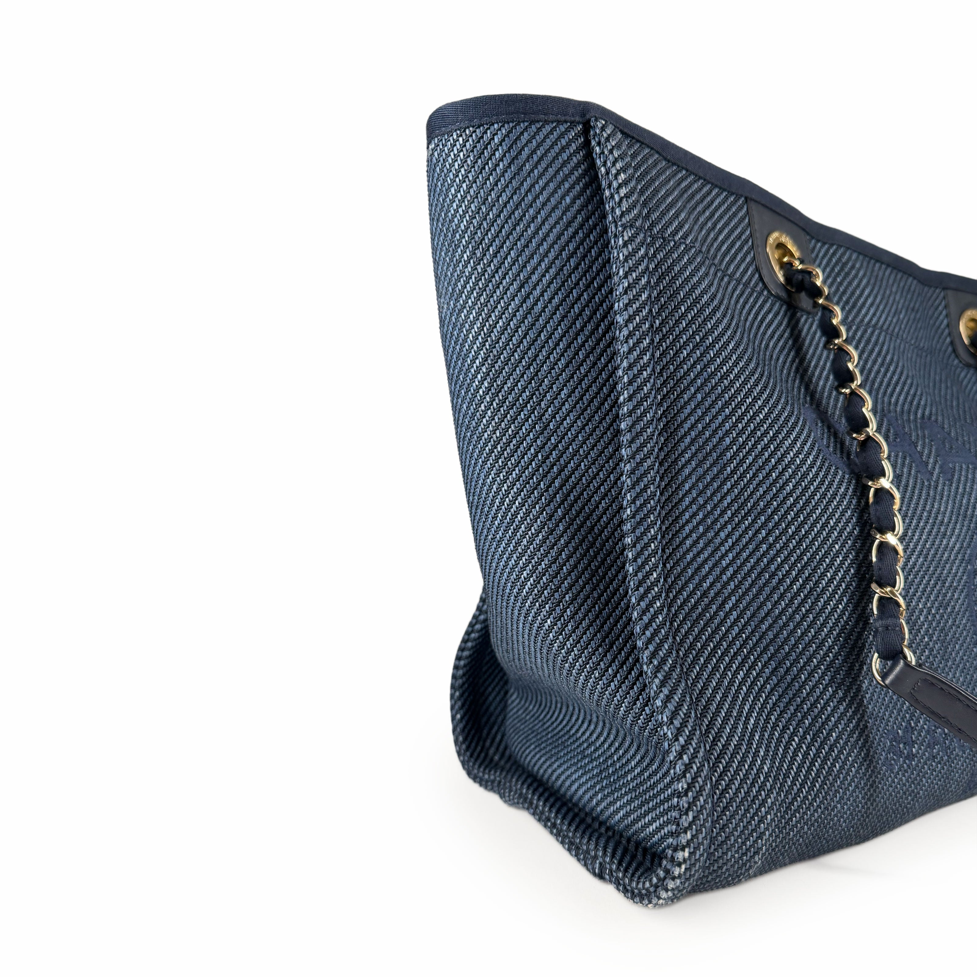 Chanel Deauville Denim Blue Tote Small