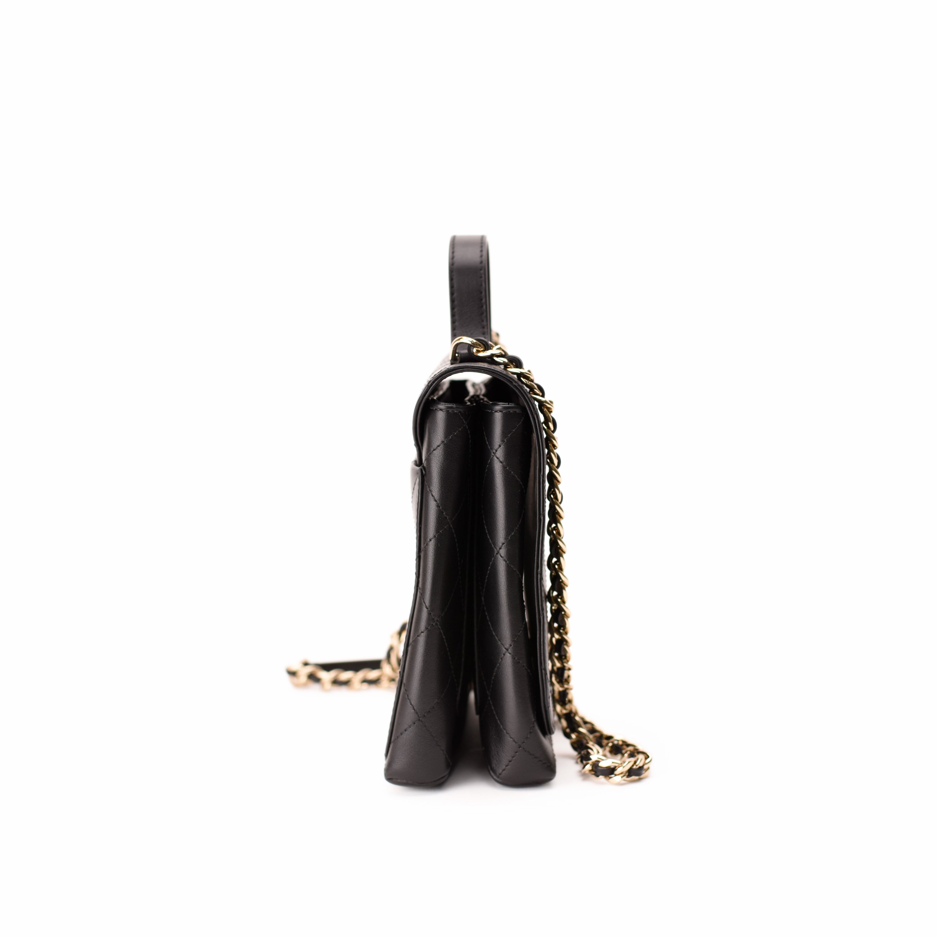 Chanel Black Calfskin Double Pocket Bag CHW