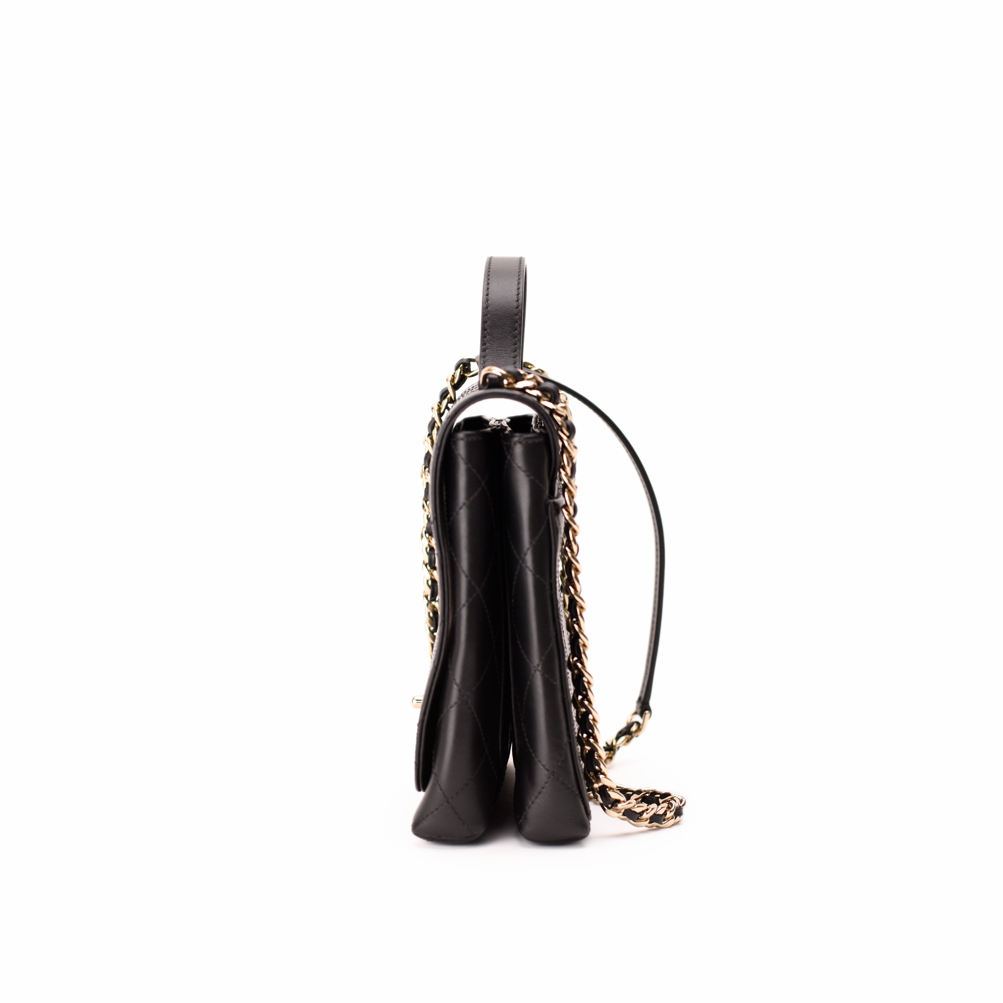 Chanel Black Calfskin Double Pocket Bag CHW