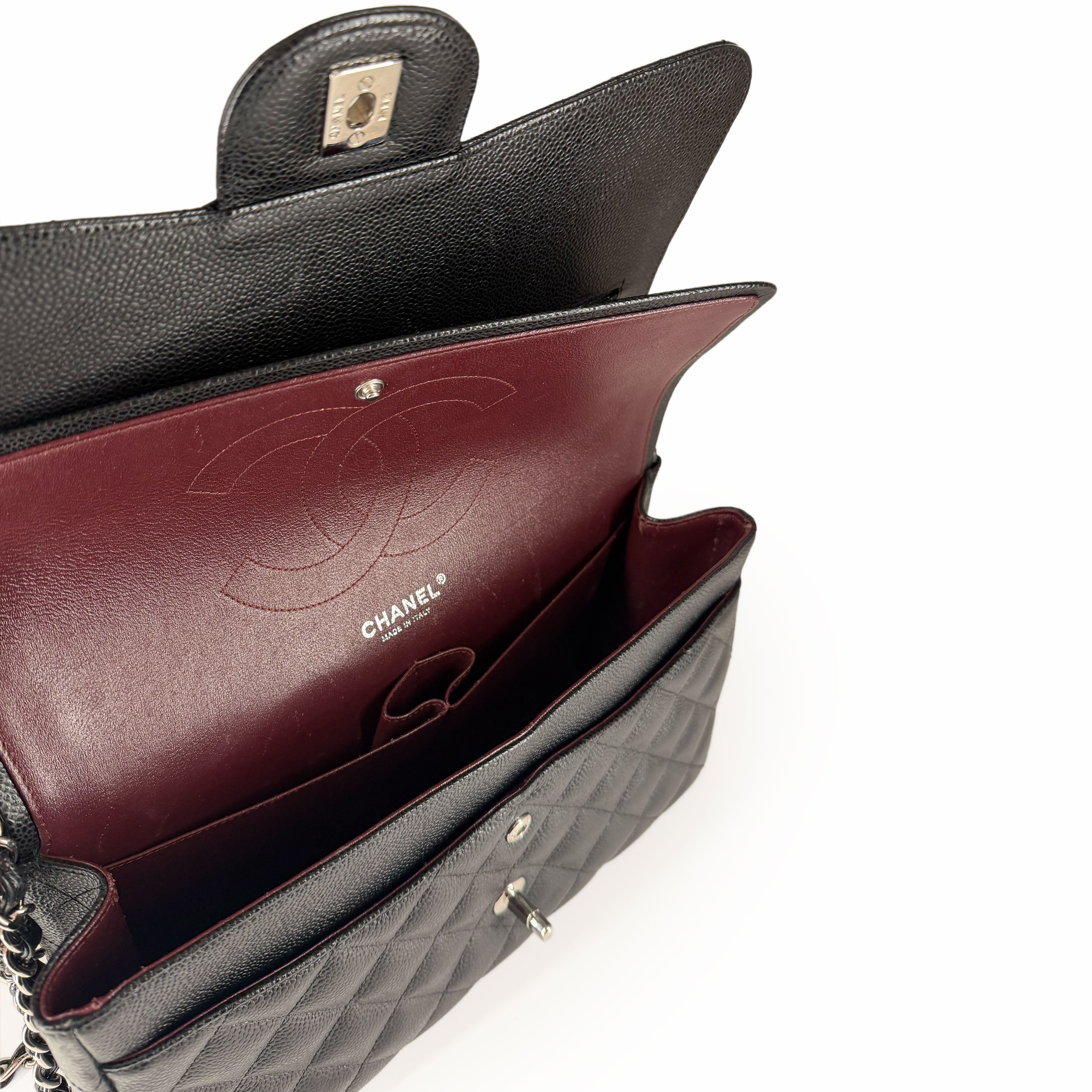 Chanel Timeless Jumbo Black Caviar SHW