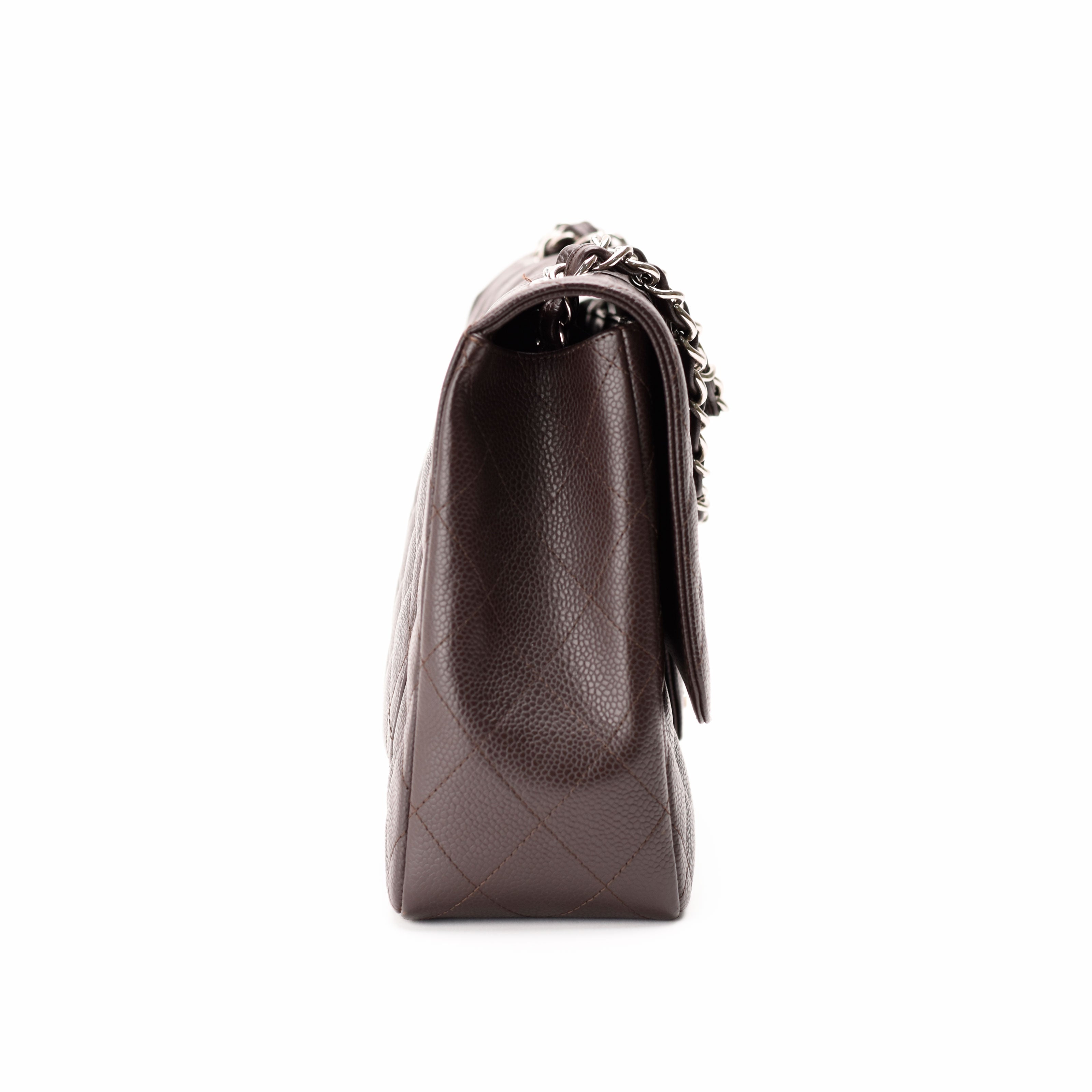 Chanel Timeless Jumbo Brown Caviar SHW