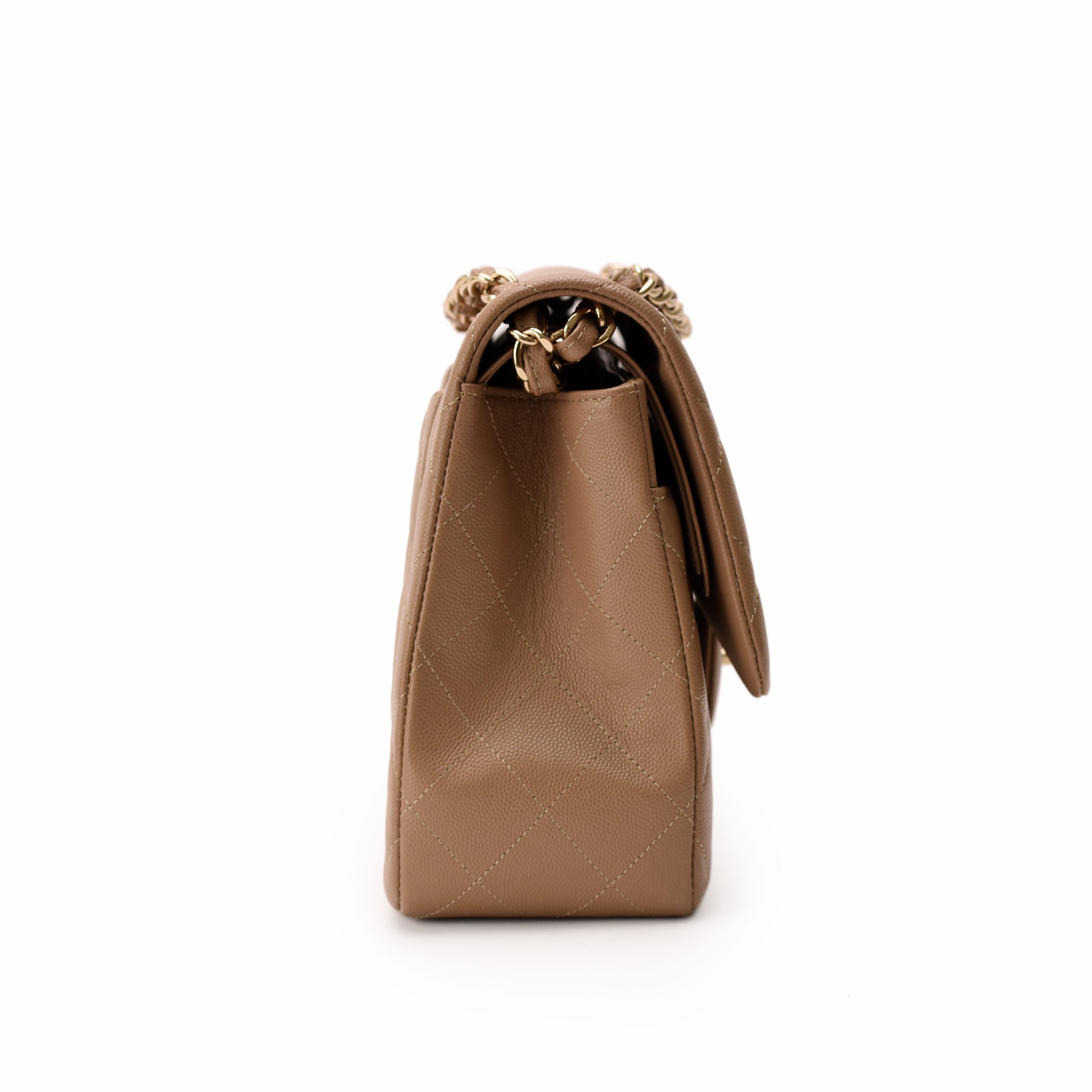 Chanel Timeless Jumbo Dark Beige Caviar CHW