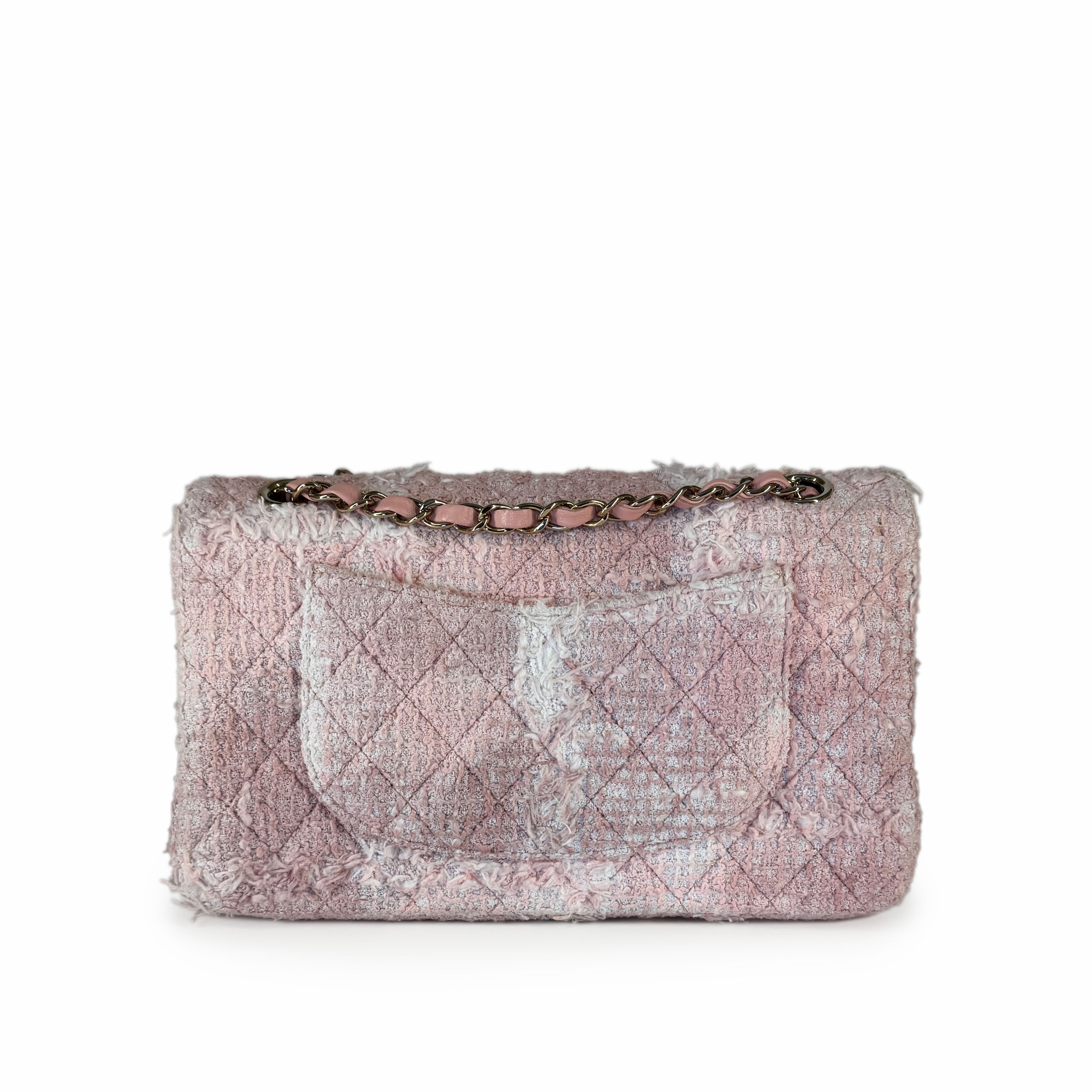 Chanel Timeless Medium Light Pink Tweed CHW