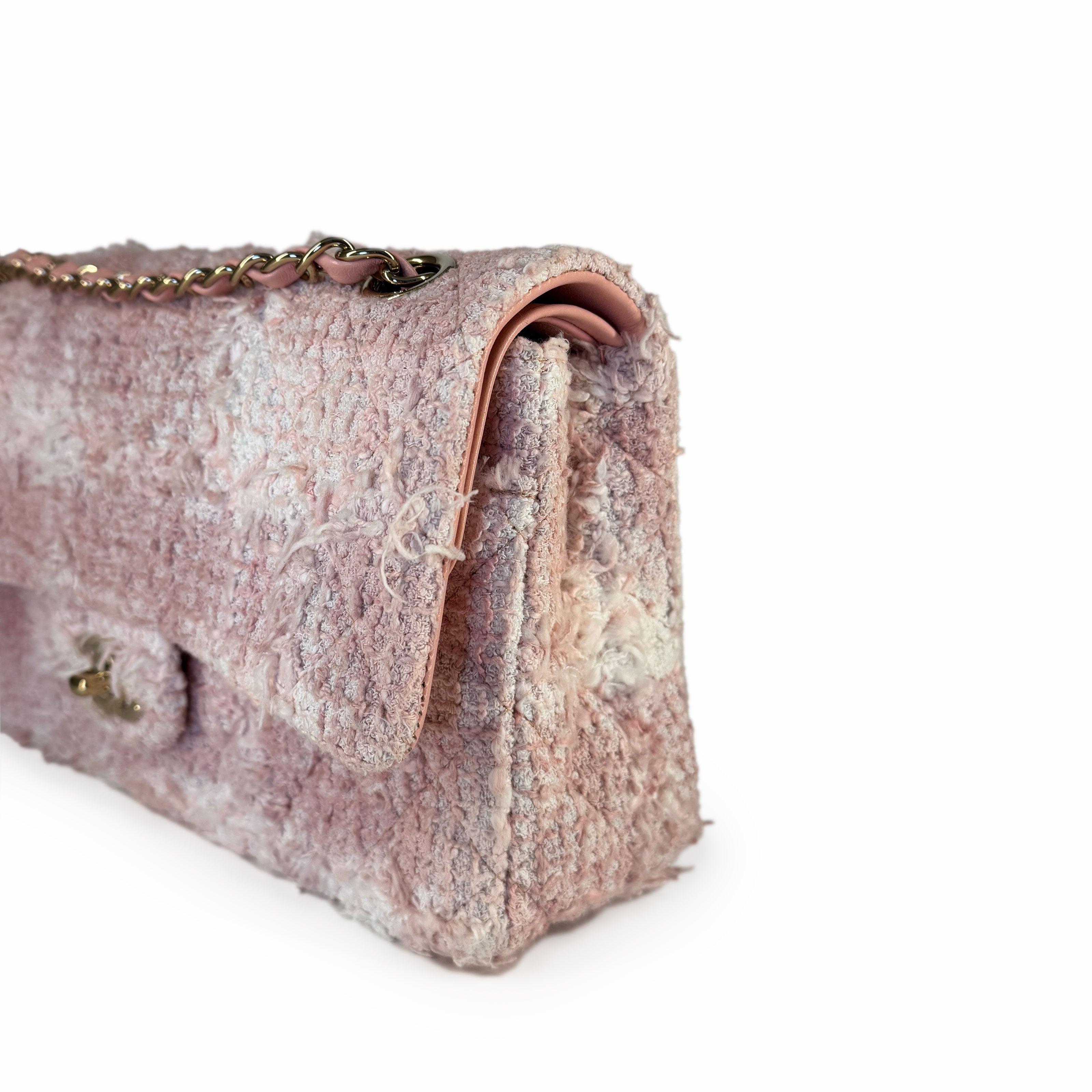 Chanel Timeless Medium Light Pink Tweed CHW