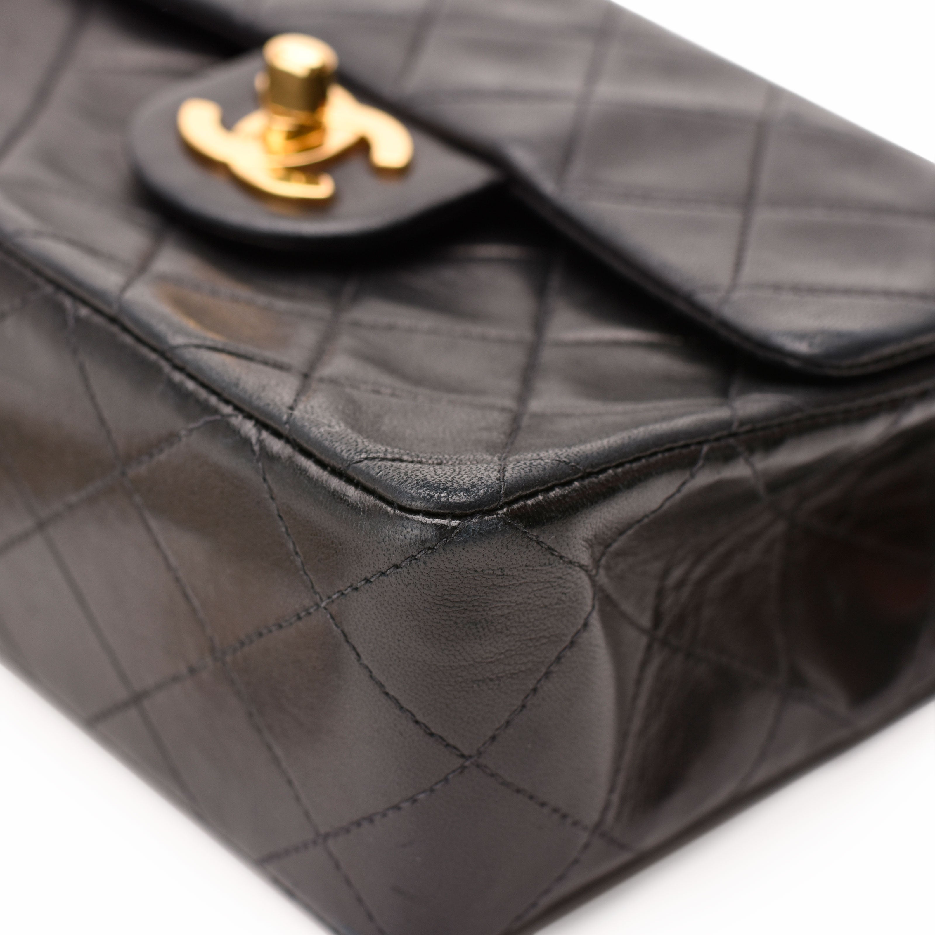 Chanel Mini Square Vintage Black Lambskin 24K GHW