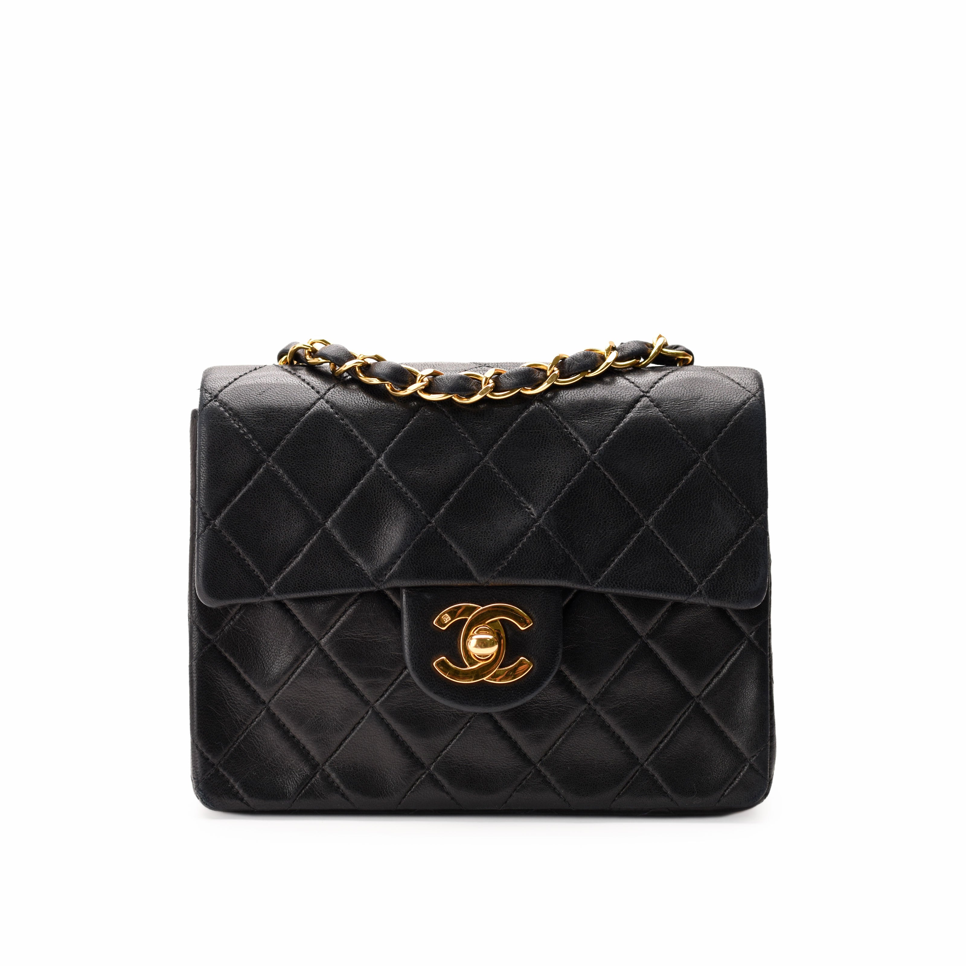 Chanel Mini Square Vintage Black Lambskin 24K GHW