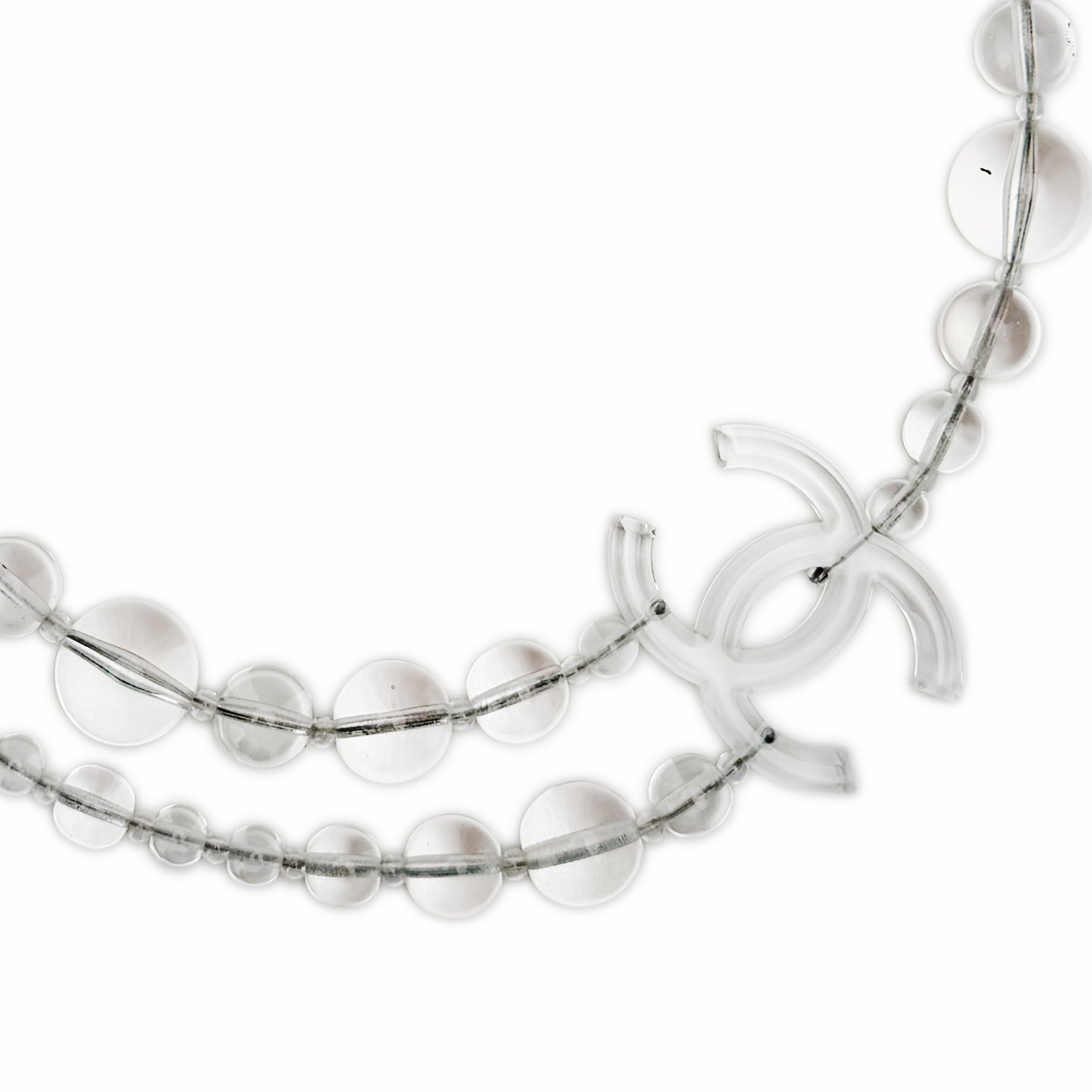 Chanel Transparent Pearl Choker Necklace
