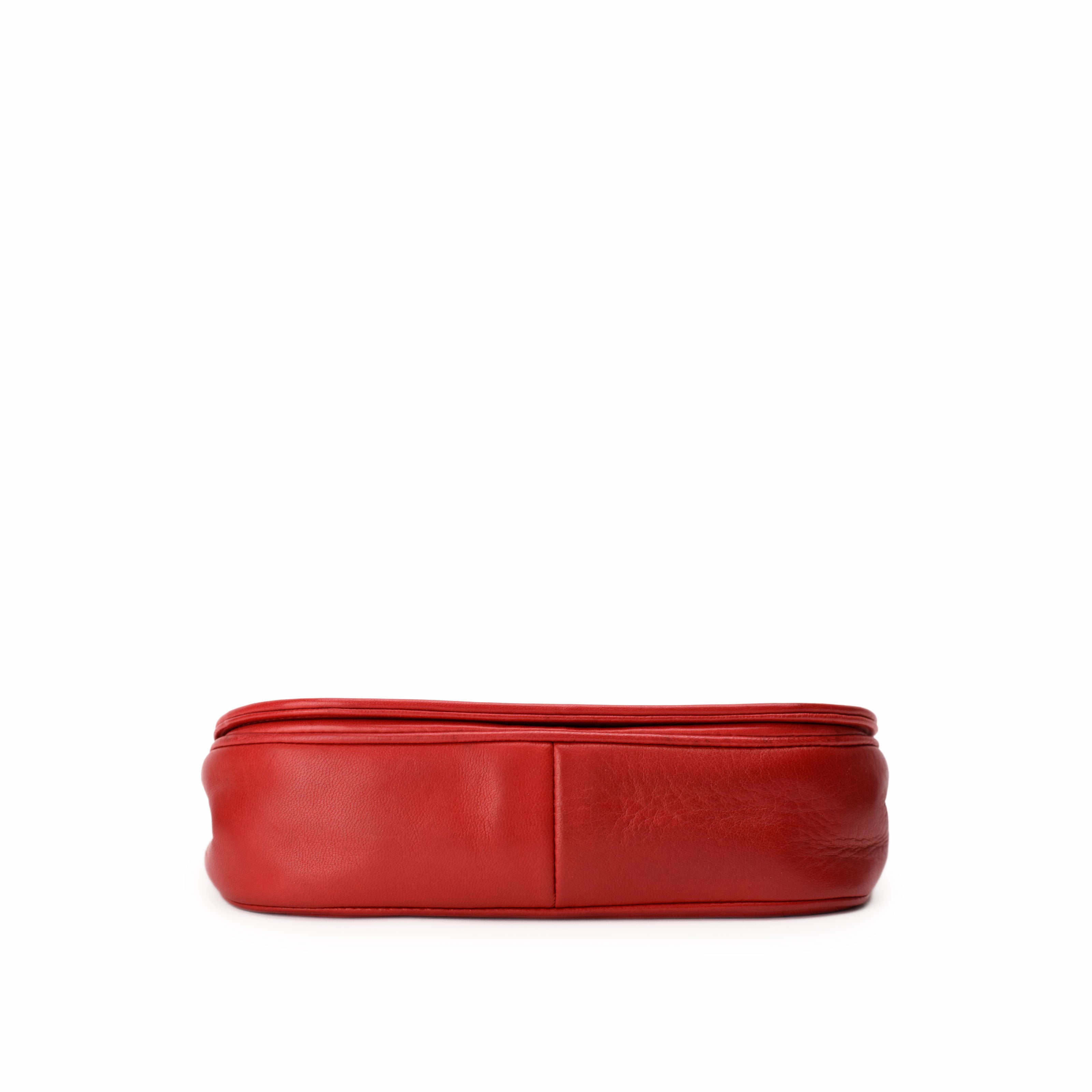 Chanel Vintage Red Lambskin CC Flap Bag