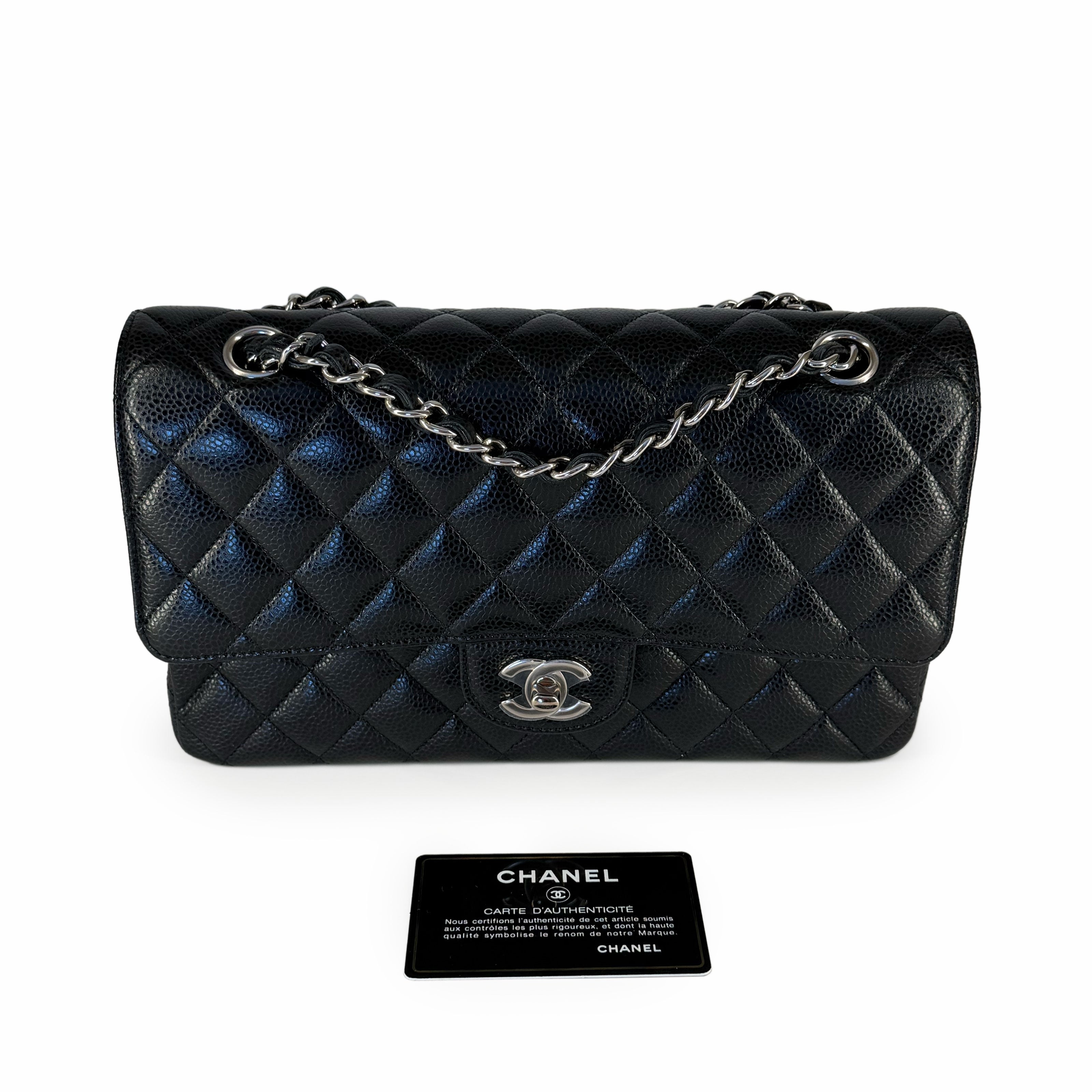 Chanel Timeless Medium Black Caviar SHW