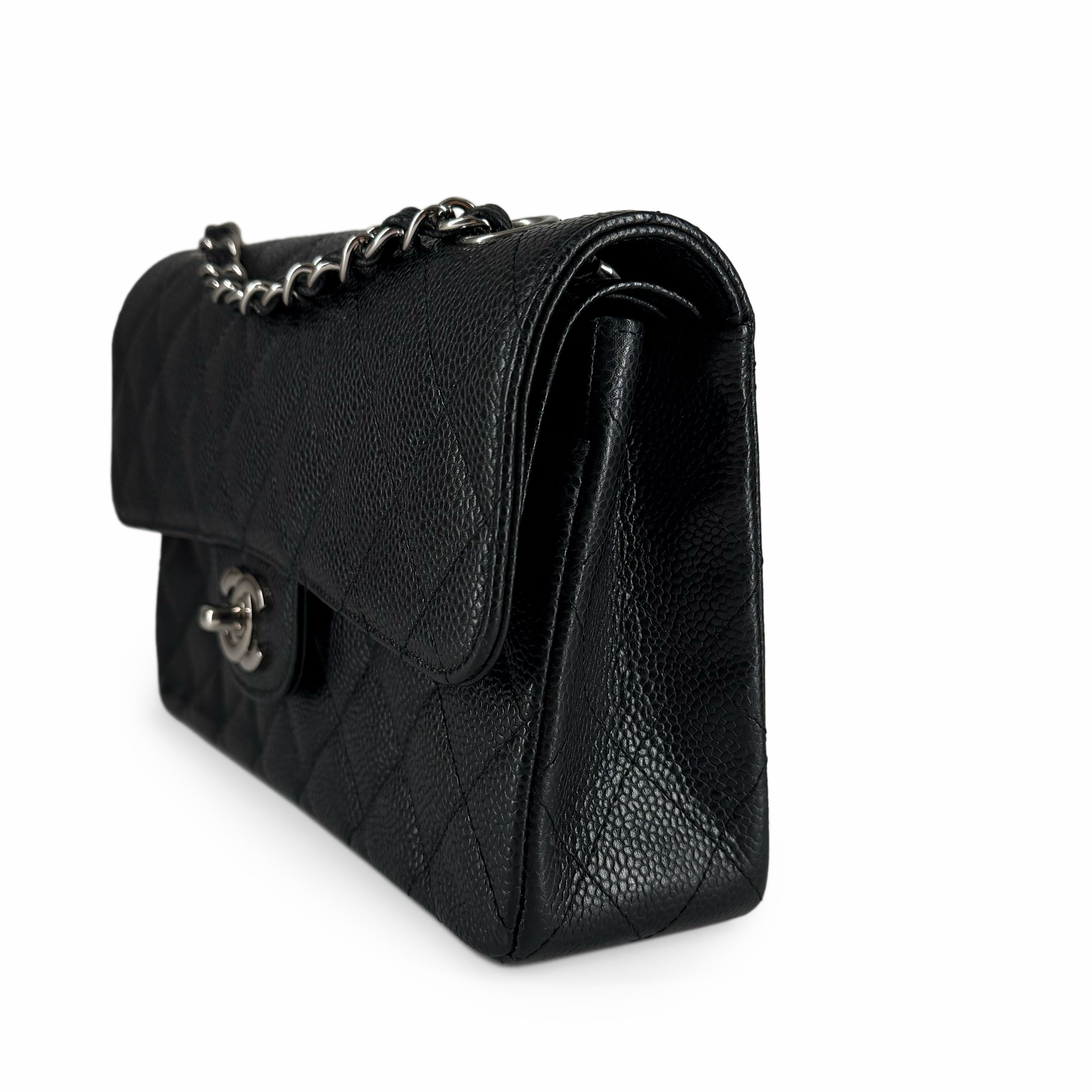 Chanel Timeless Small Black Caviar SHW