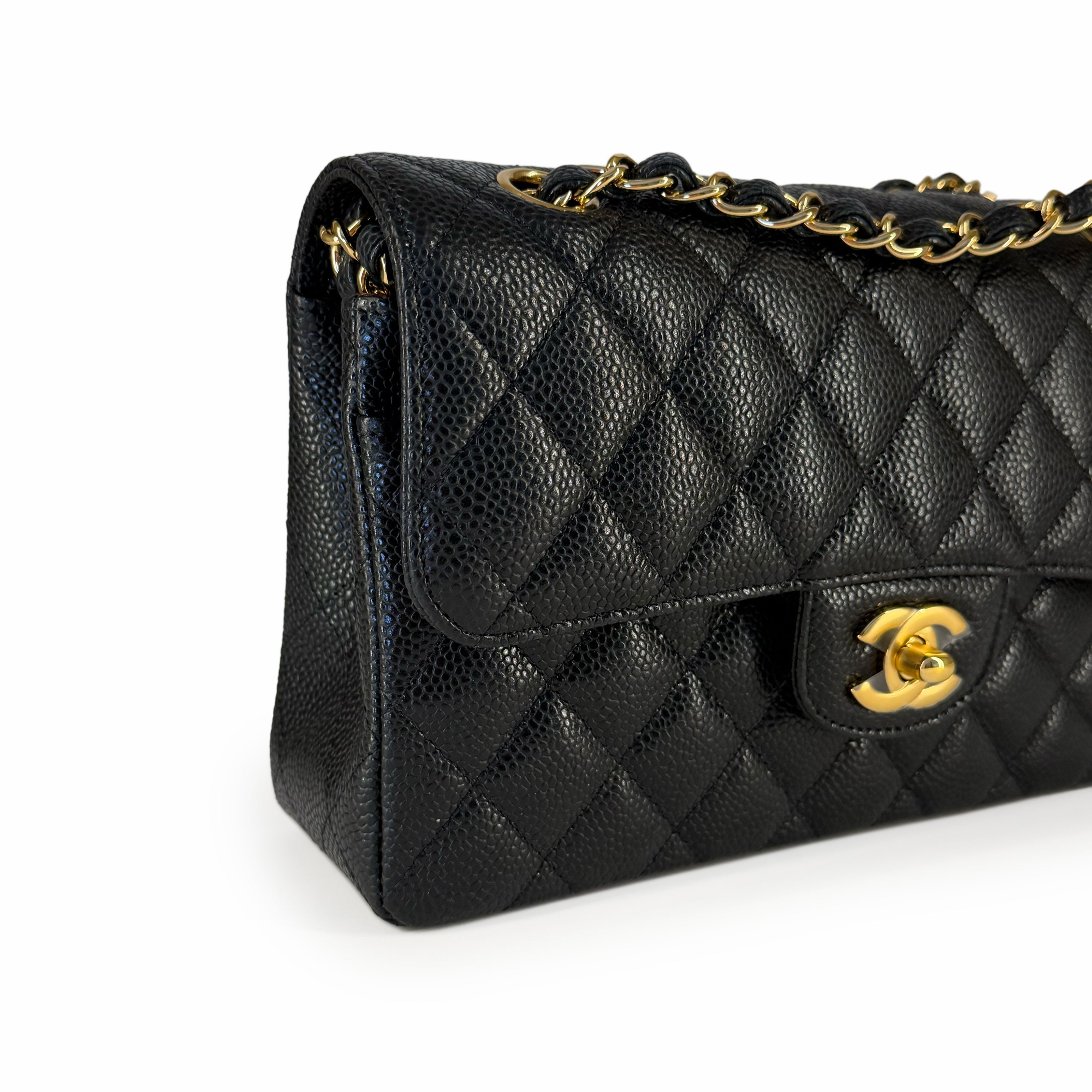 Chanel Timeless Small Black Caviar GHW