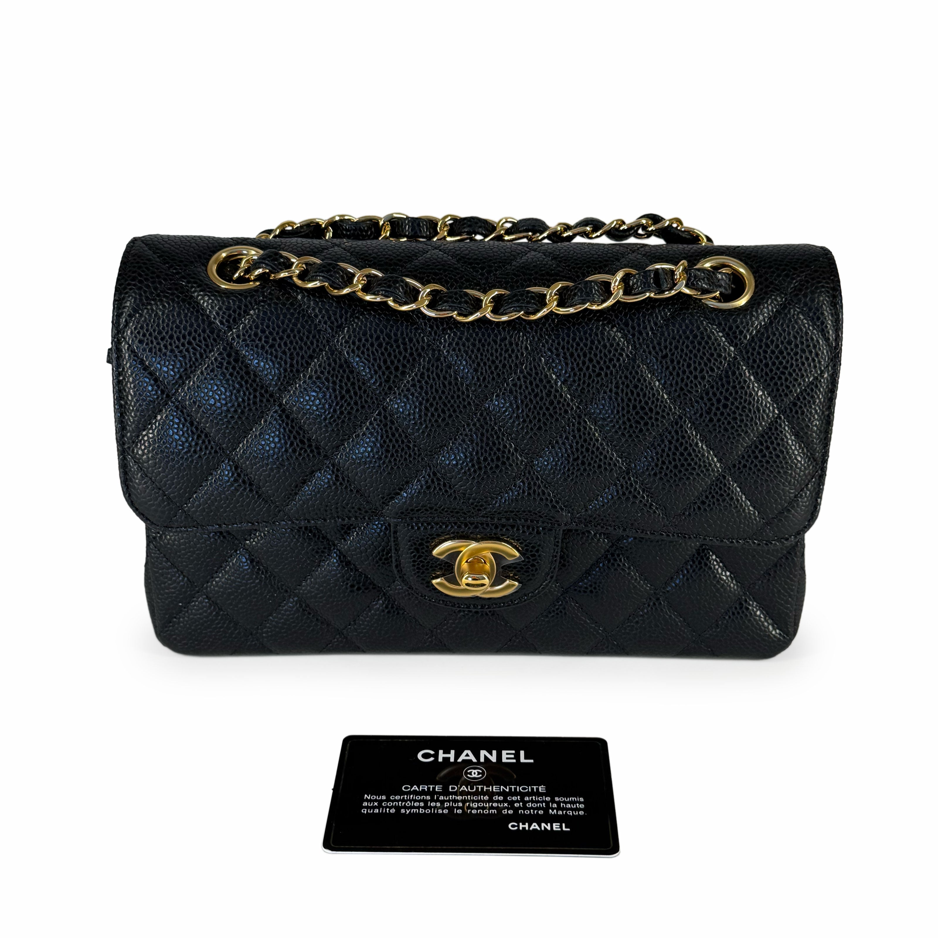 Chanel Timeless Small Black Caviar GHW