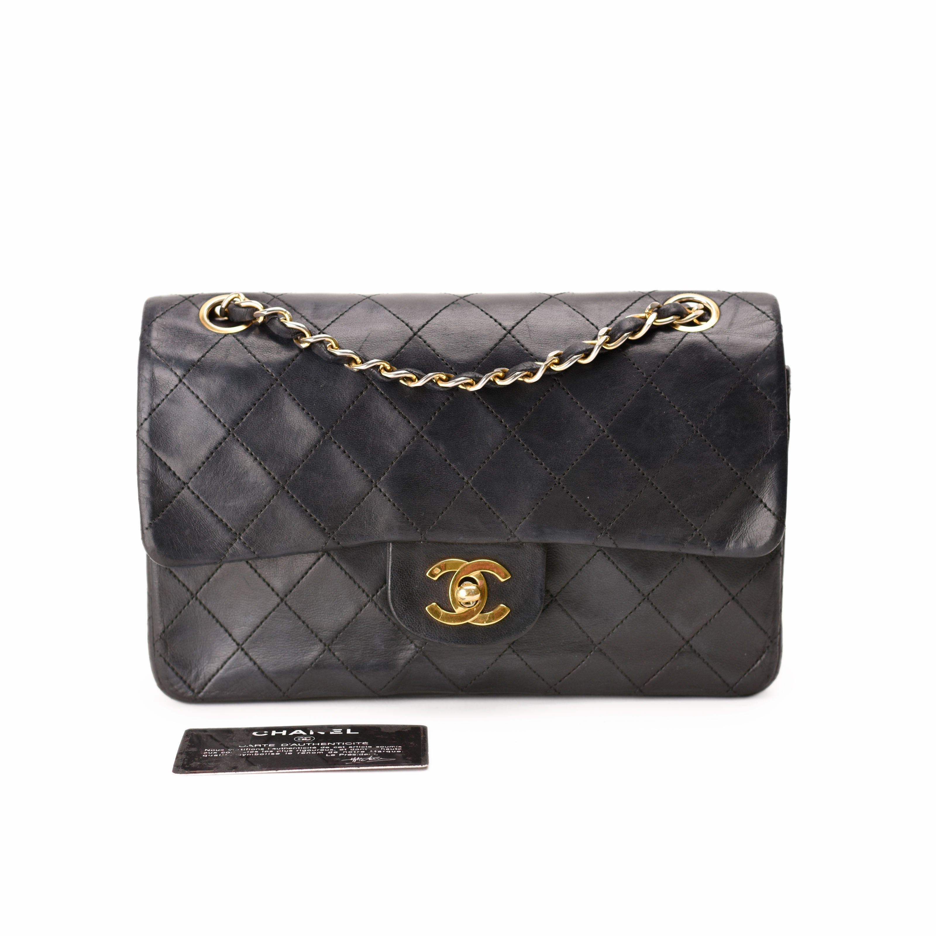 Chanel Timeless Small Vintage 24k Black Lambskin GHW