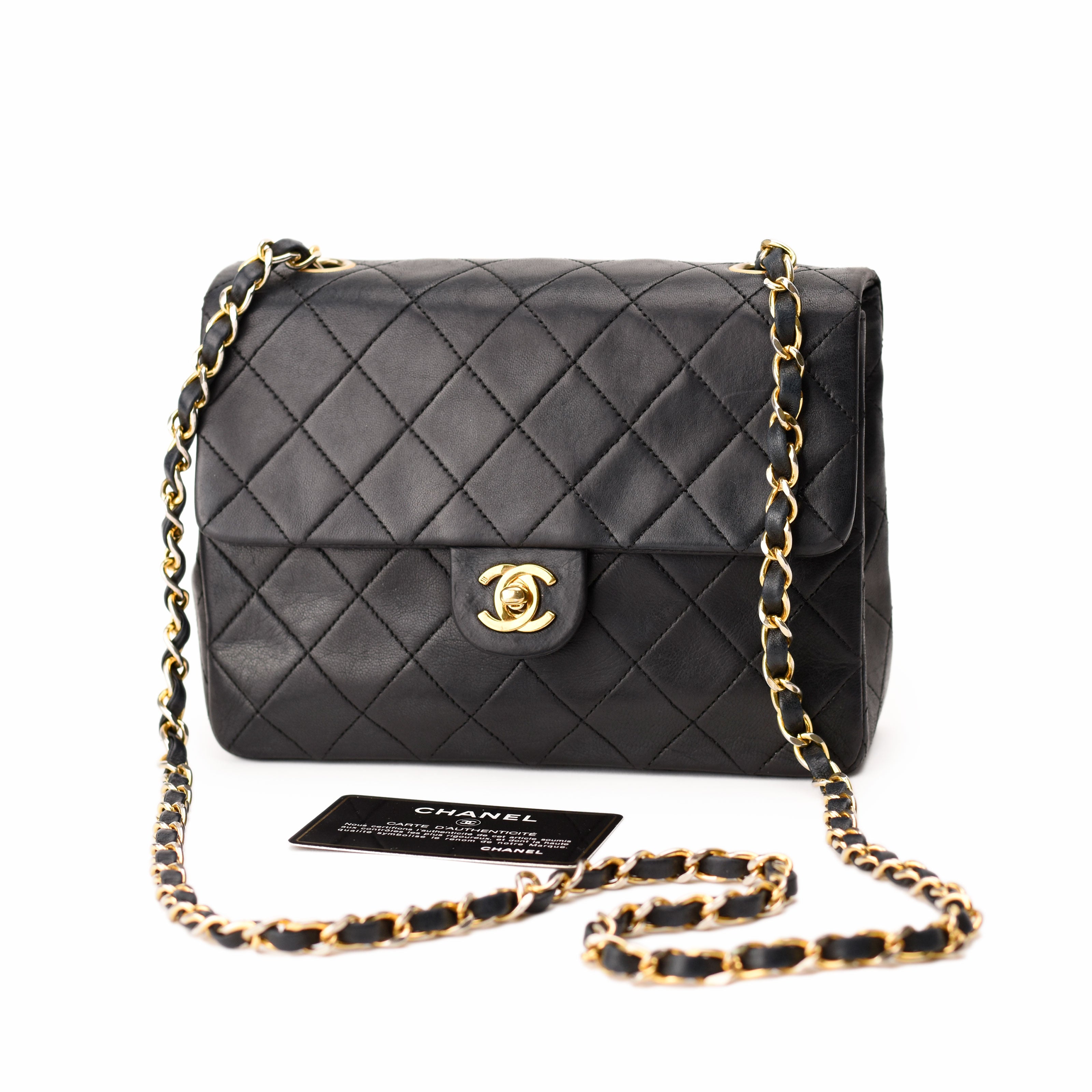 Chanel Vintage Flap Black Lambskin GHW