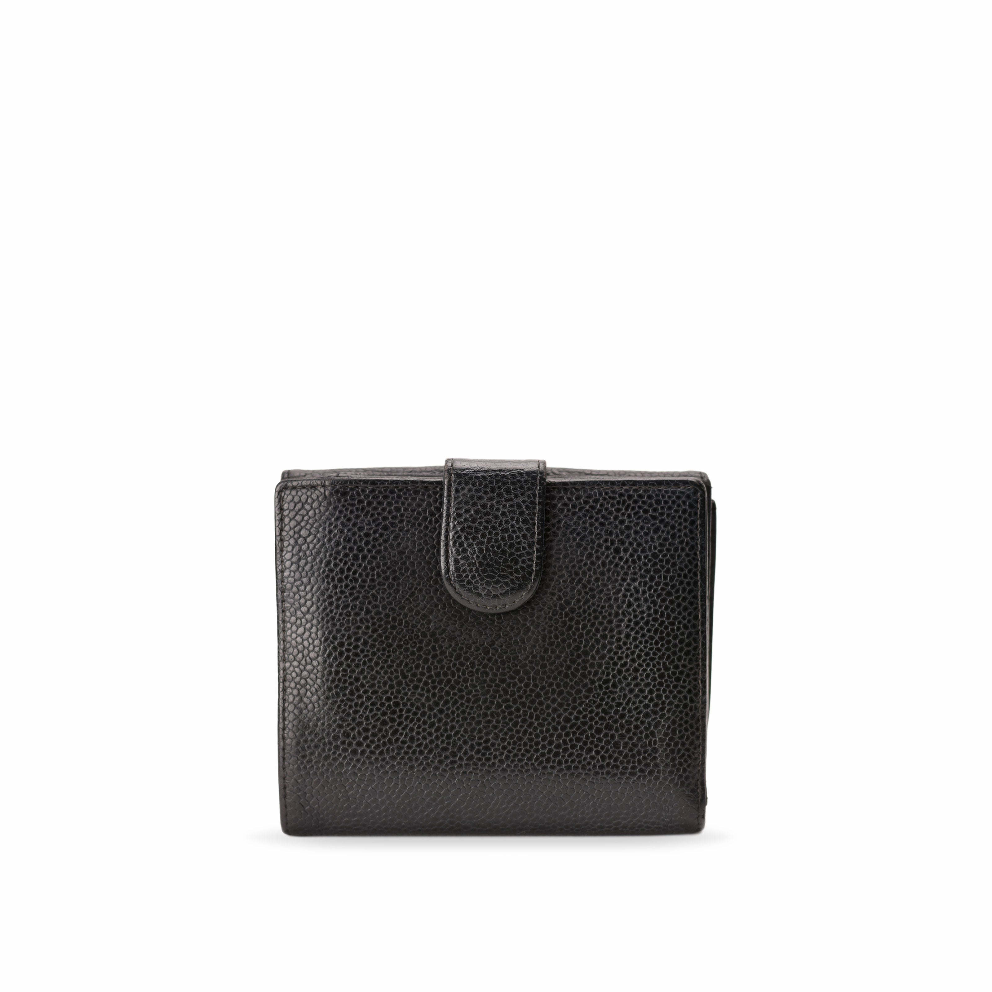 Chanel Caviar CC Logo Wallet Vintage