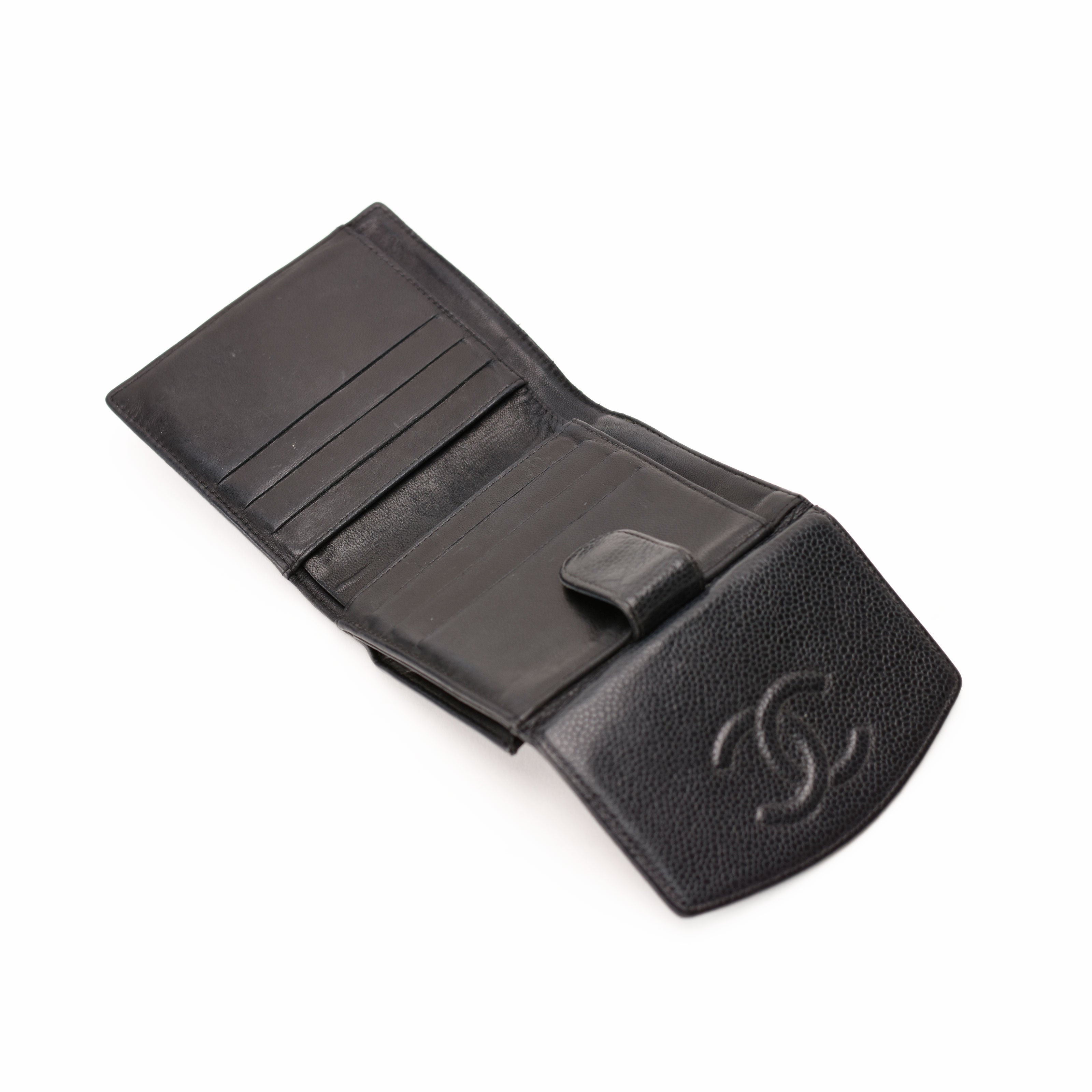 Chanel Caviar CC Logo Wallet Vintage