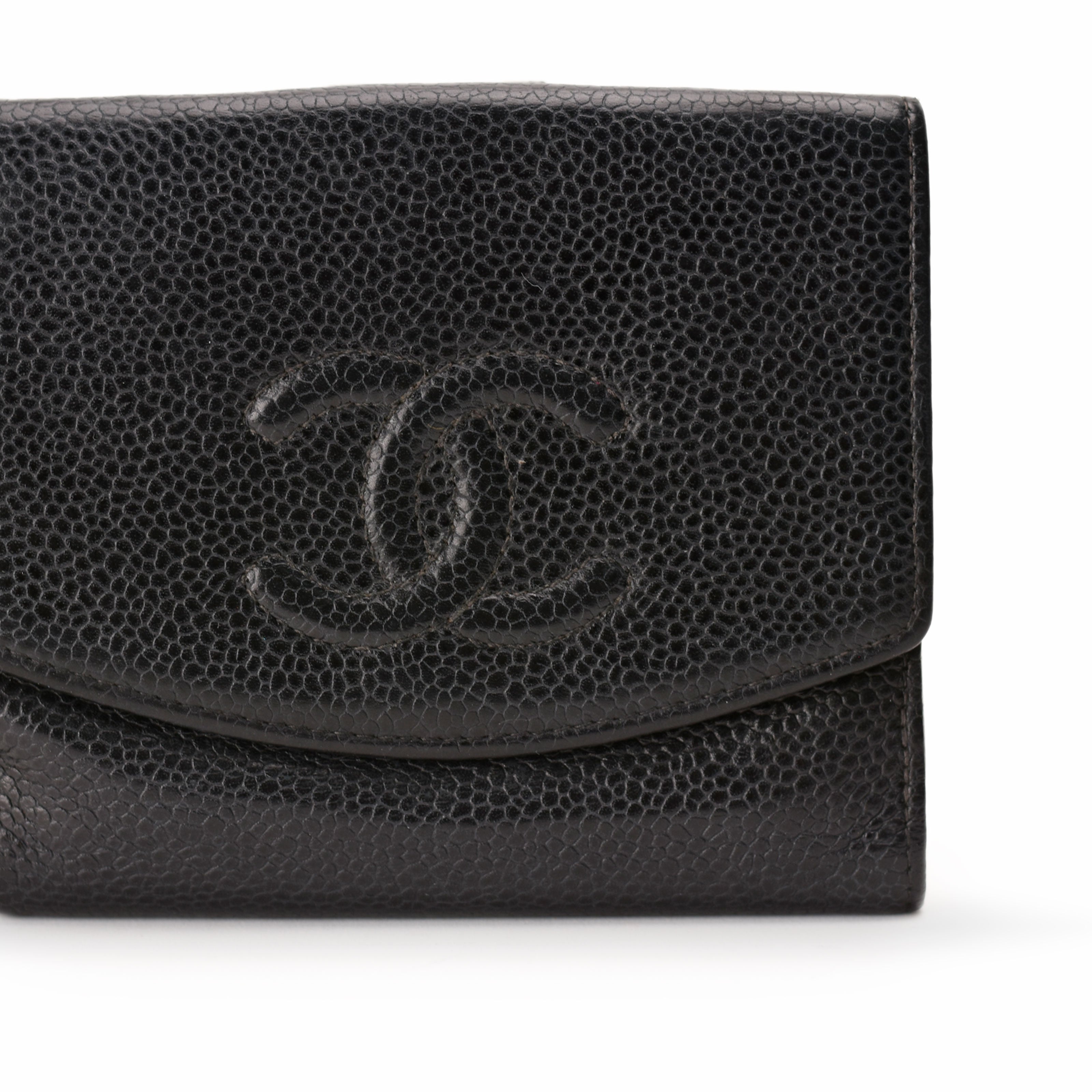 Chanel Caviar CC Logo Wallet Vintage