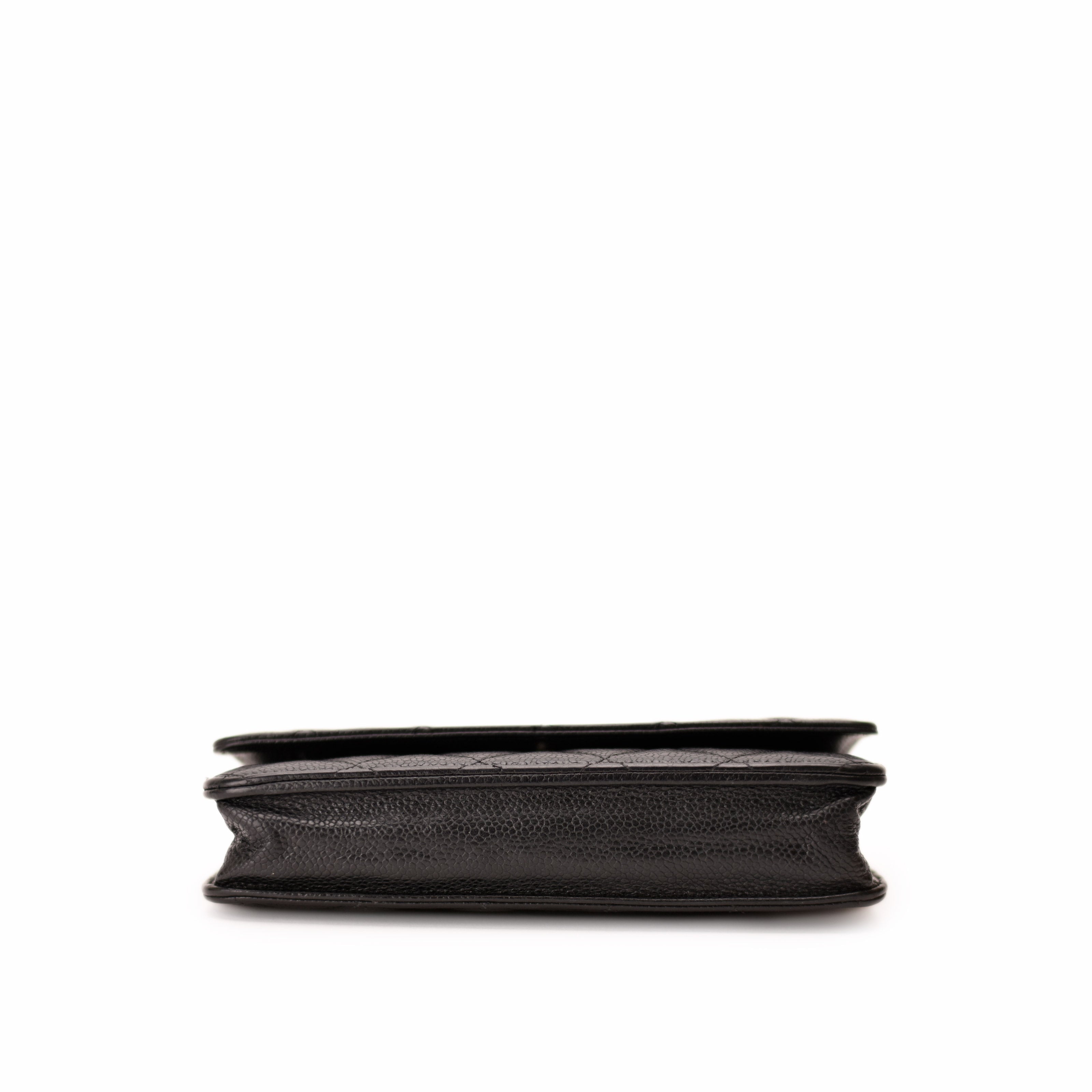 Chanel WOC Black Caviar SHW