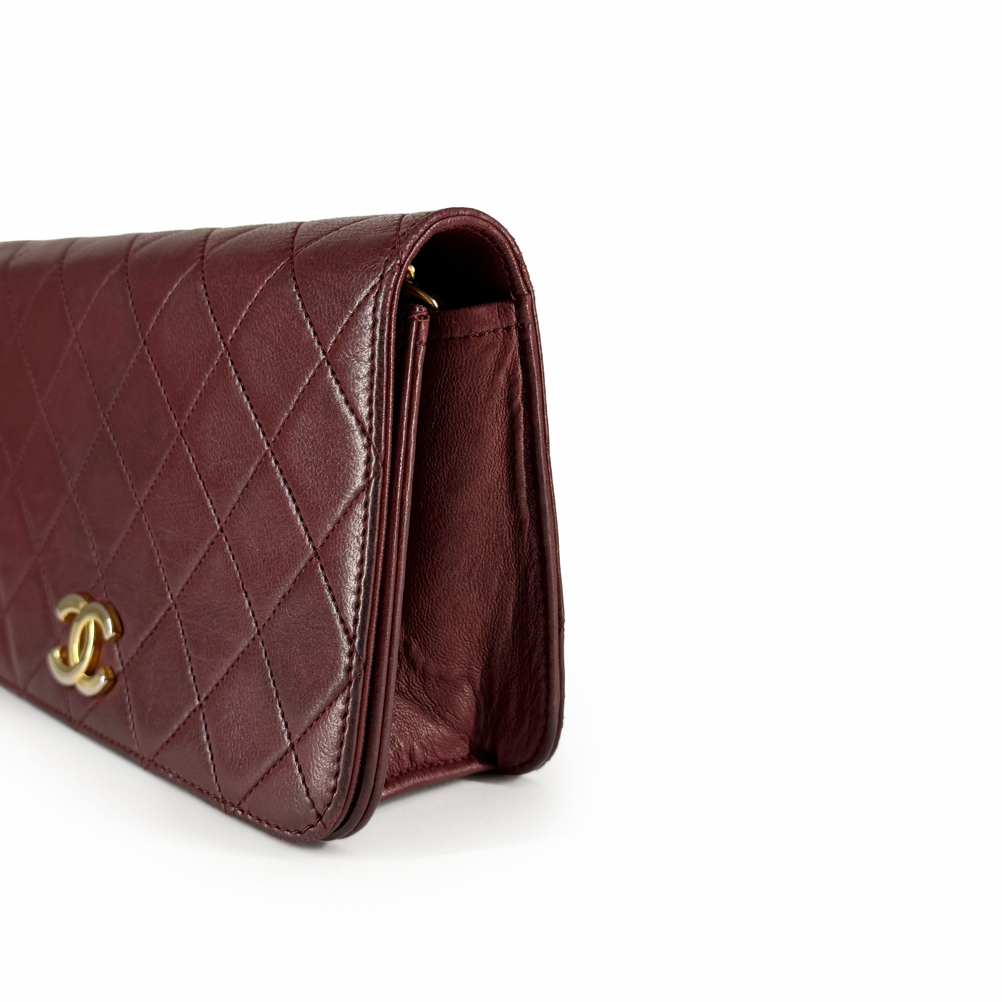 Chanel WOC Vintage Lambskin Burgundy GHW
