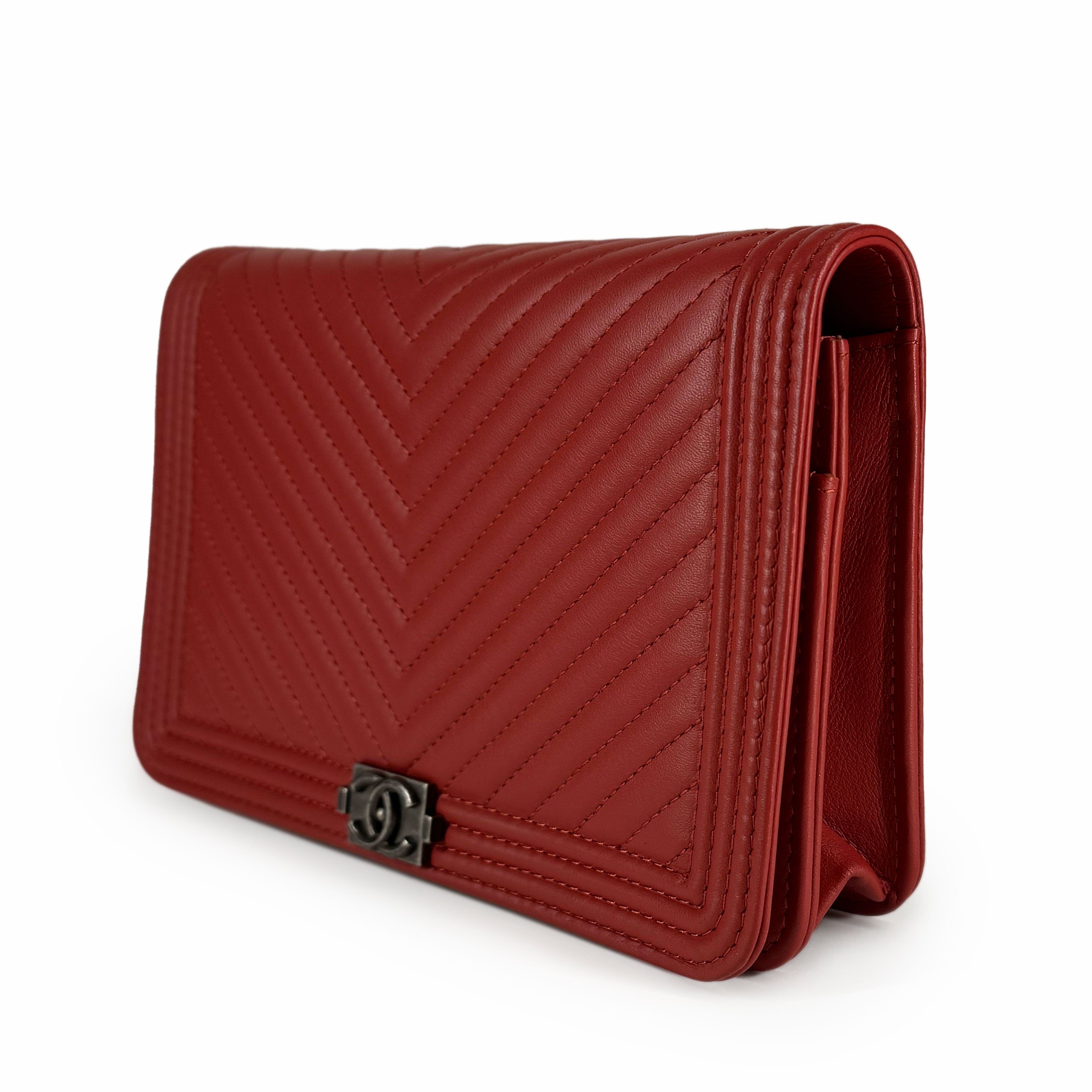 Chanel WOC Red Chevron RHW