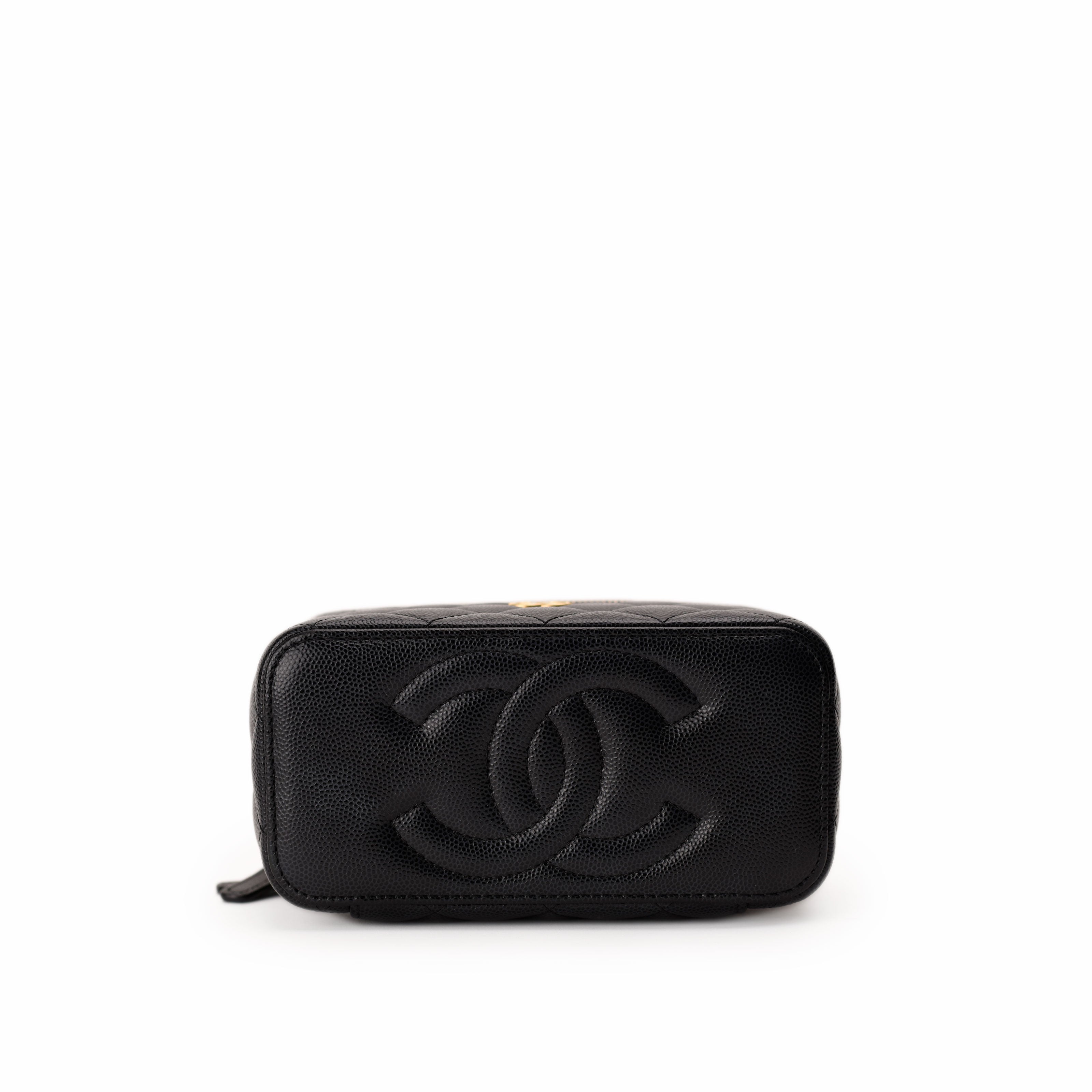 Chanel Long Vanity With Chain Black Caviar GBHW