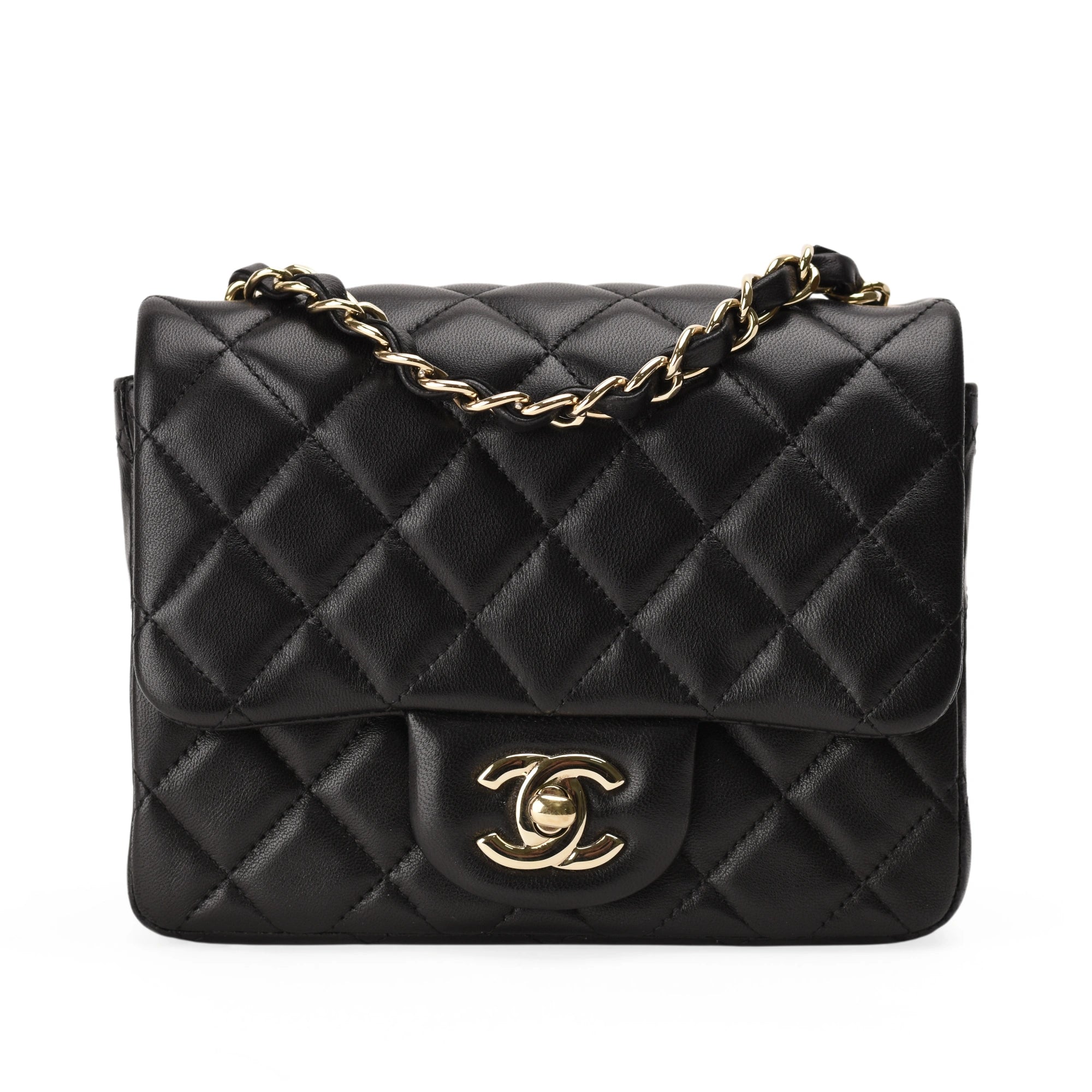 Chanel Mini Square Black Lambskin CHW