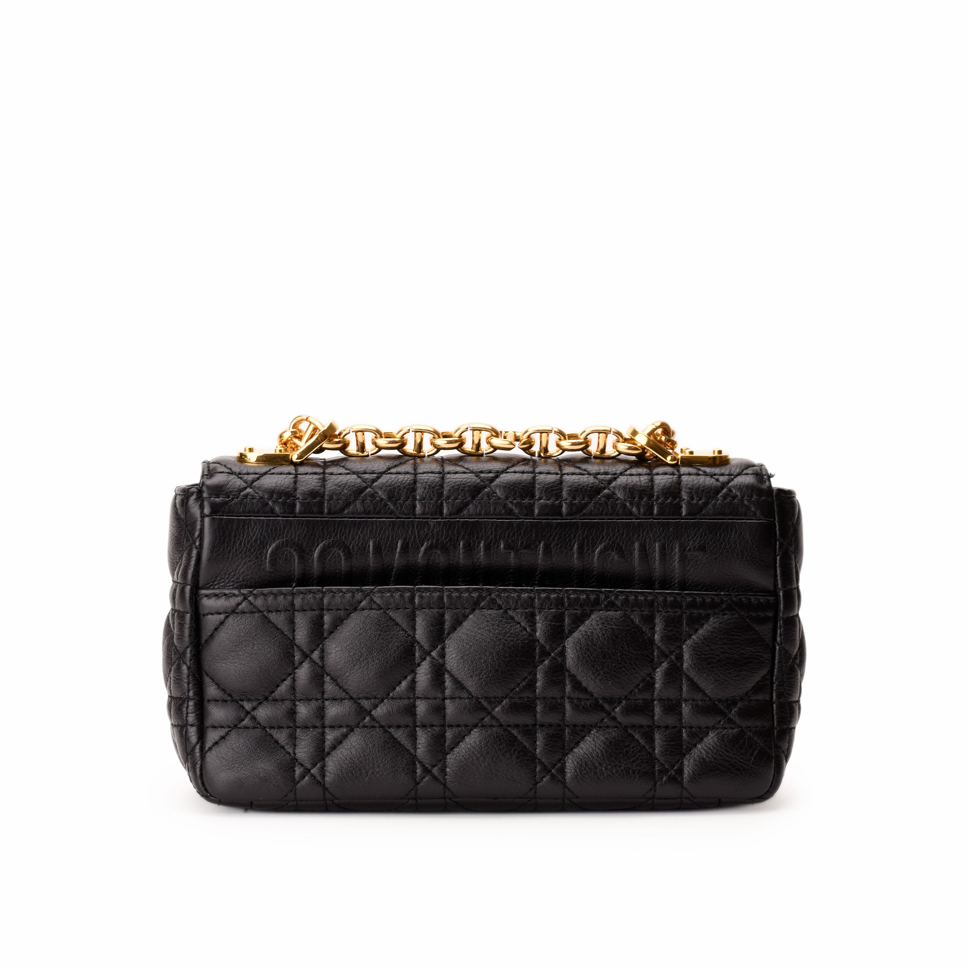 Dior Small Caro Bag in Black Cannage