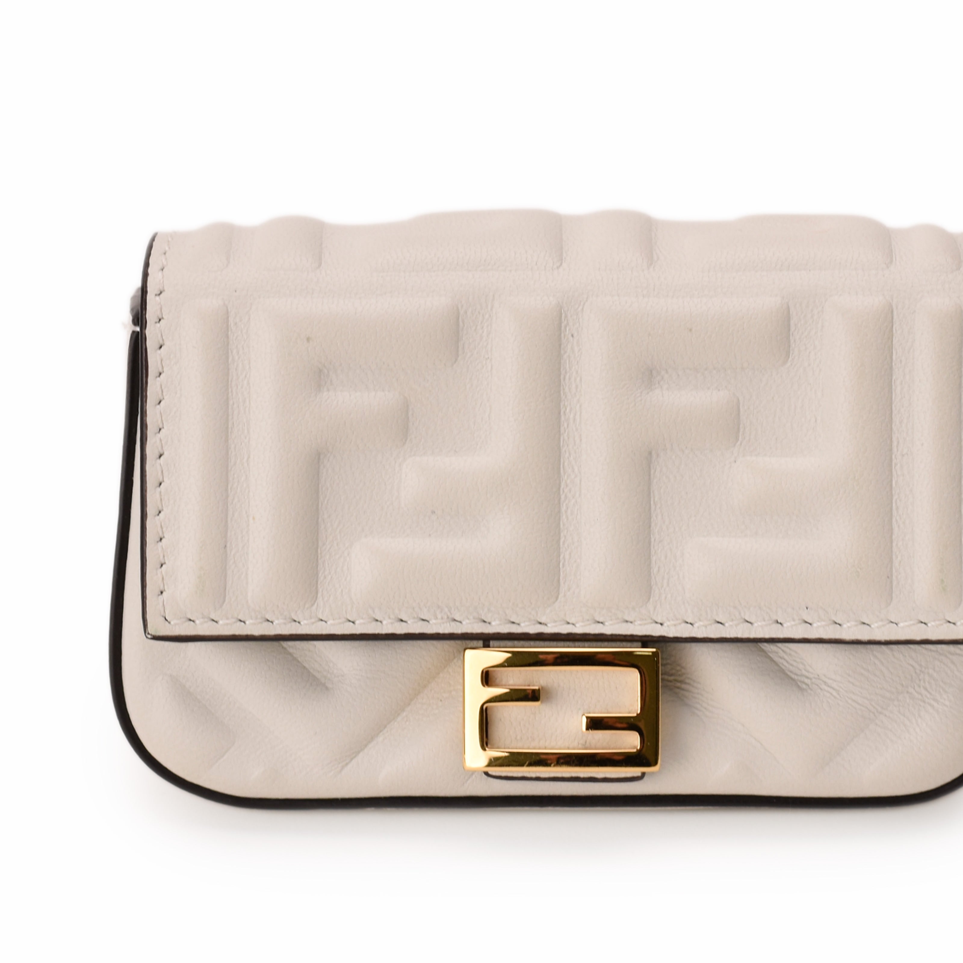 Fendi Baguette White Bag Charm
