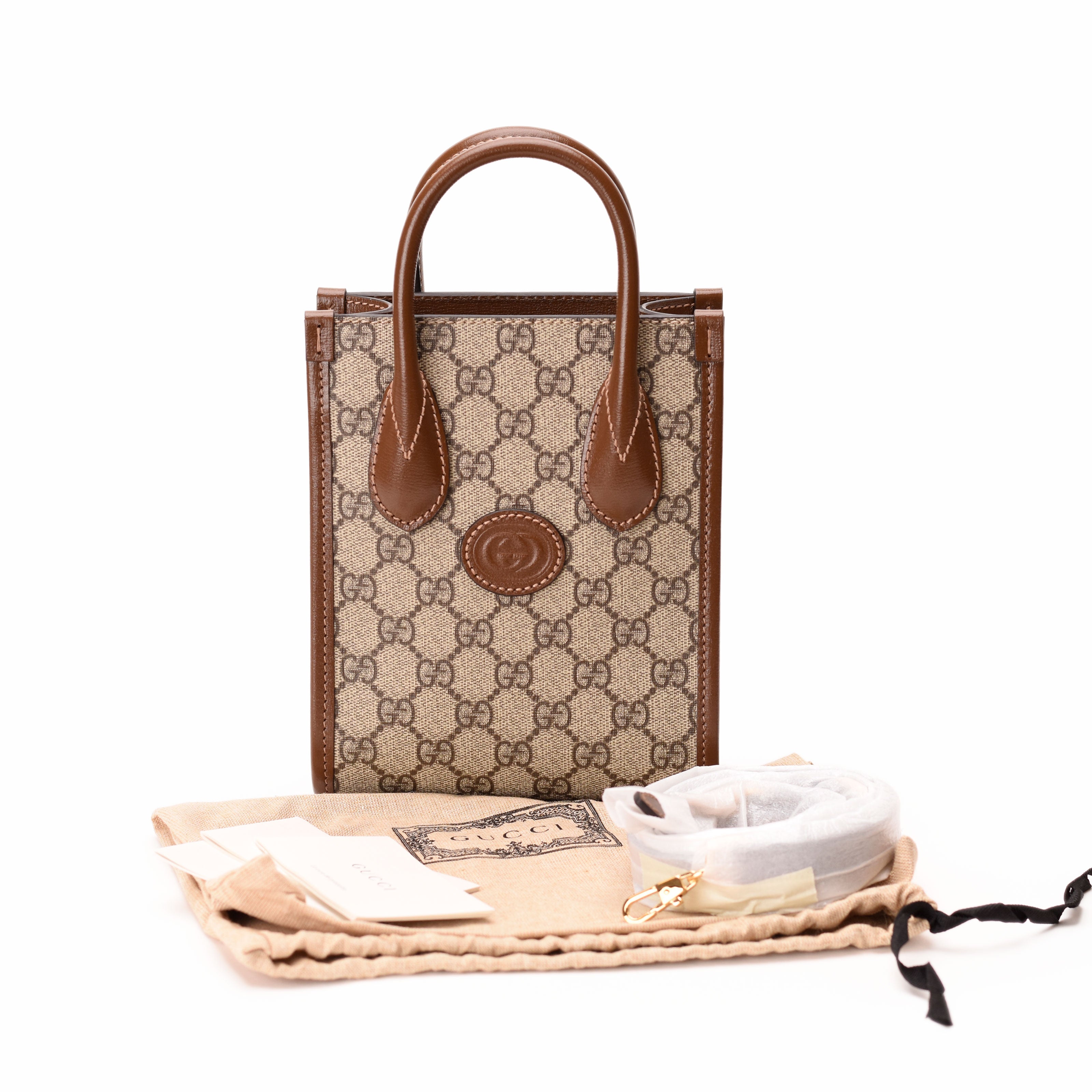 Gucci Interlocking G Mini Tote Bag in GG Supreme Canvas