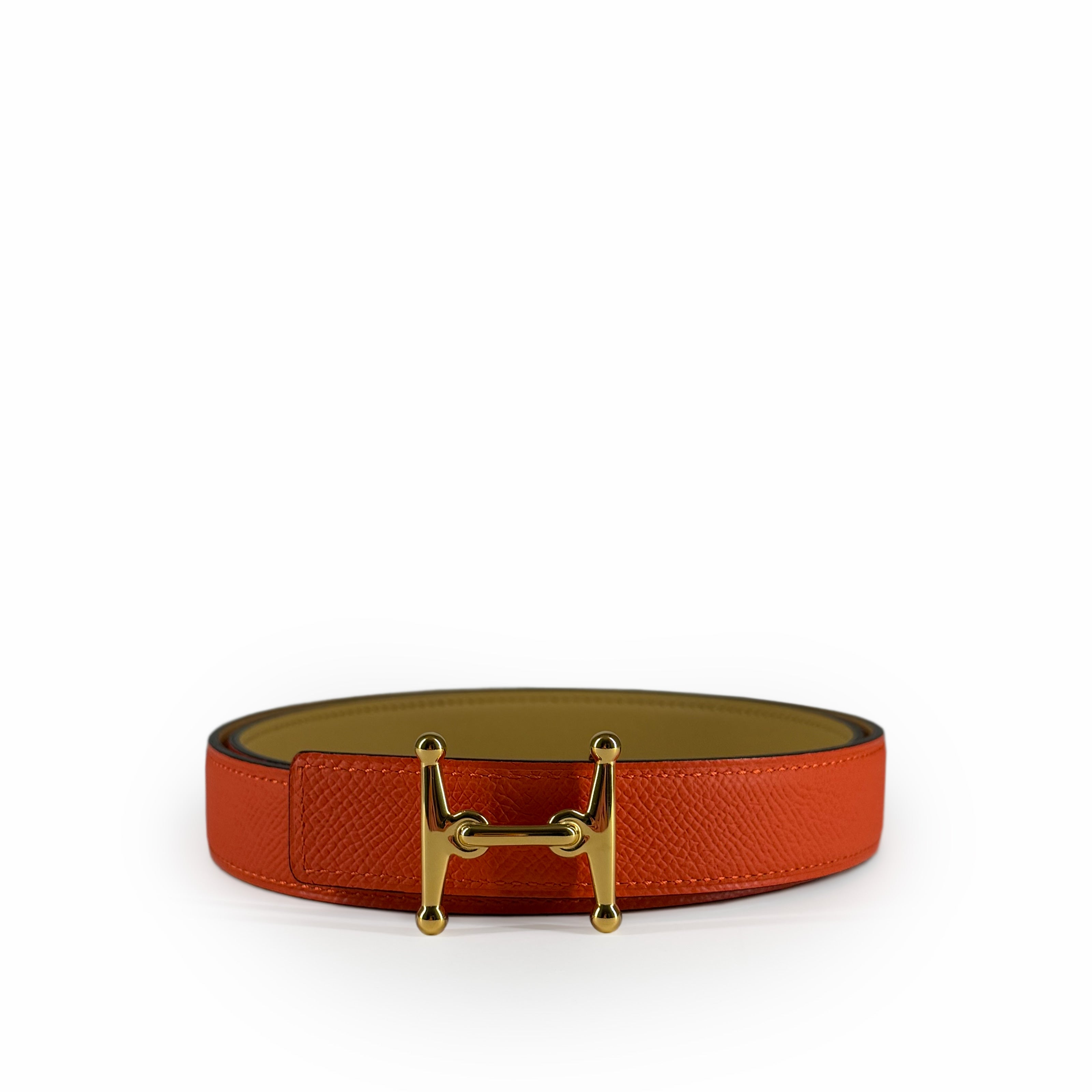 Hermès Mors H Belt buckle & Reversible Leather Strap Size 85
