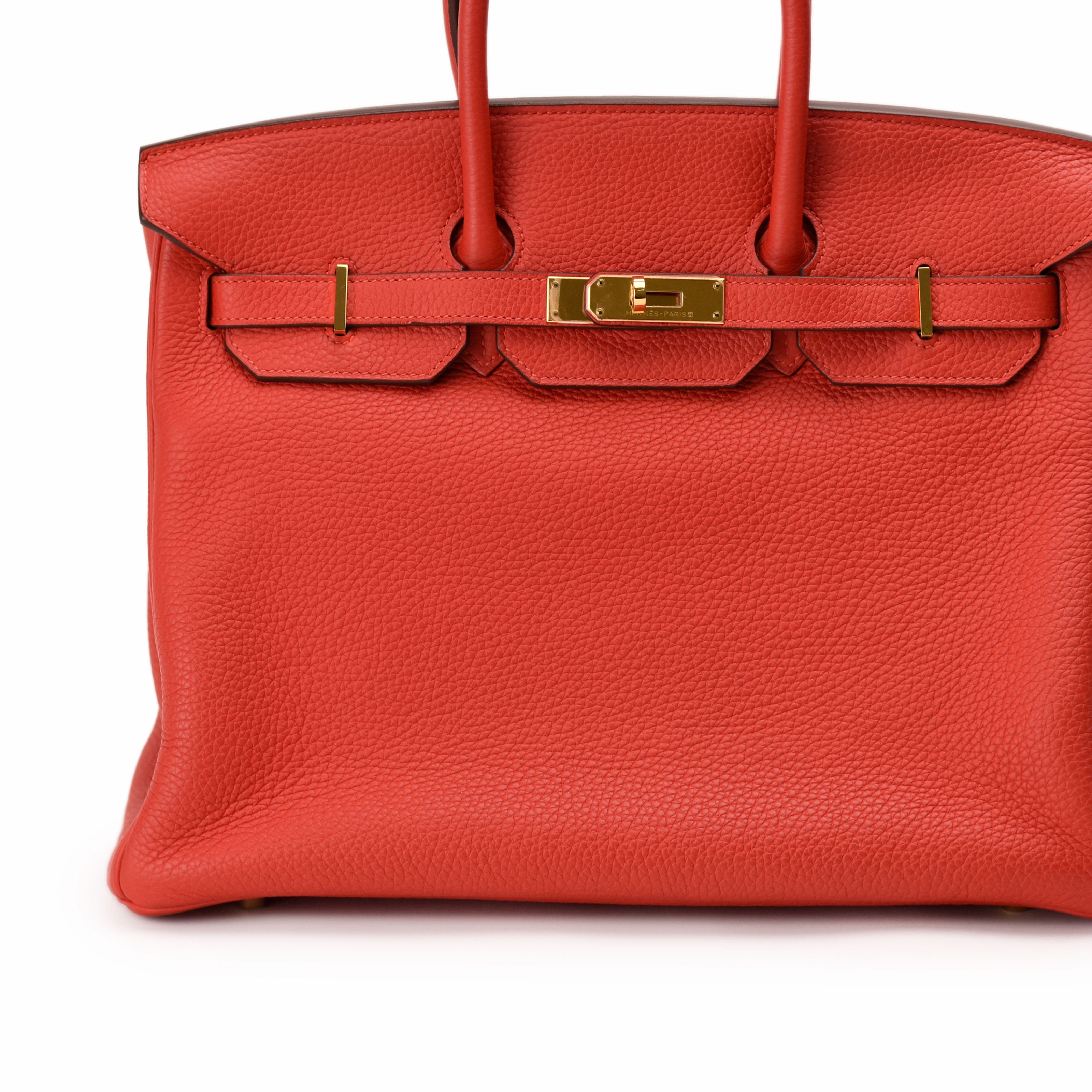 Hermès Birkin 35 Rouge Tomate Clemence GHW