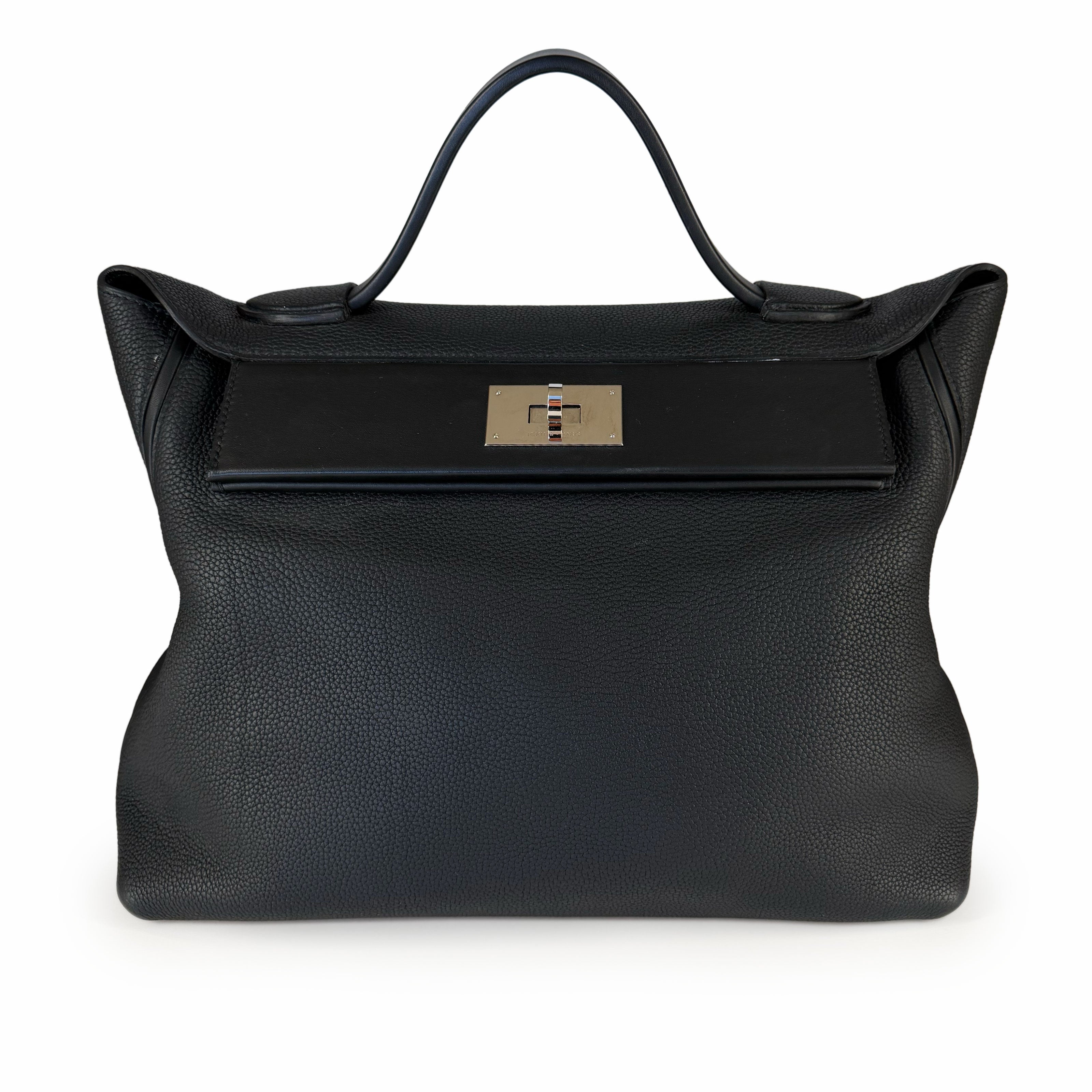 Hermès 24/24 35 Black Togo PHW