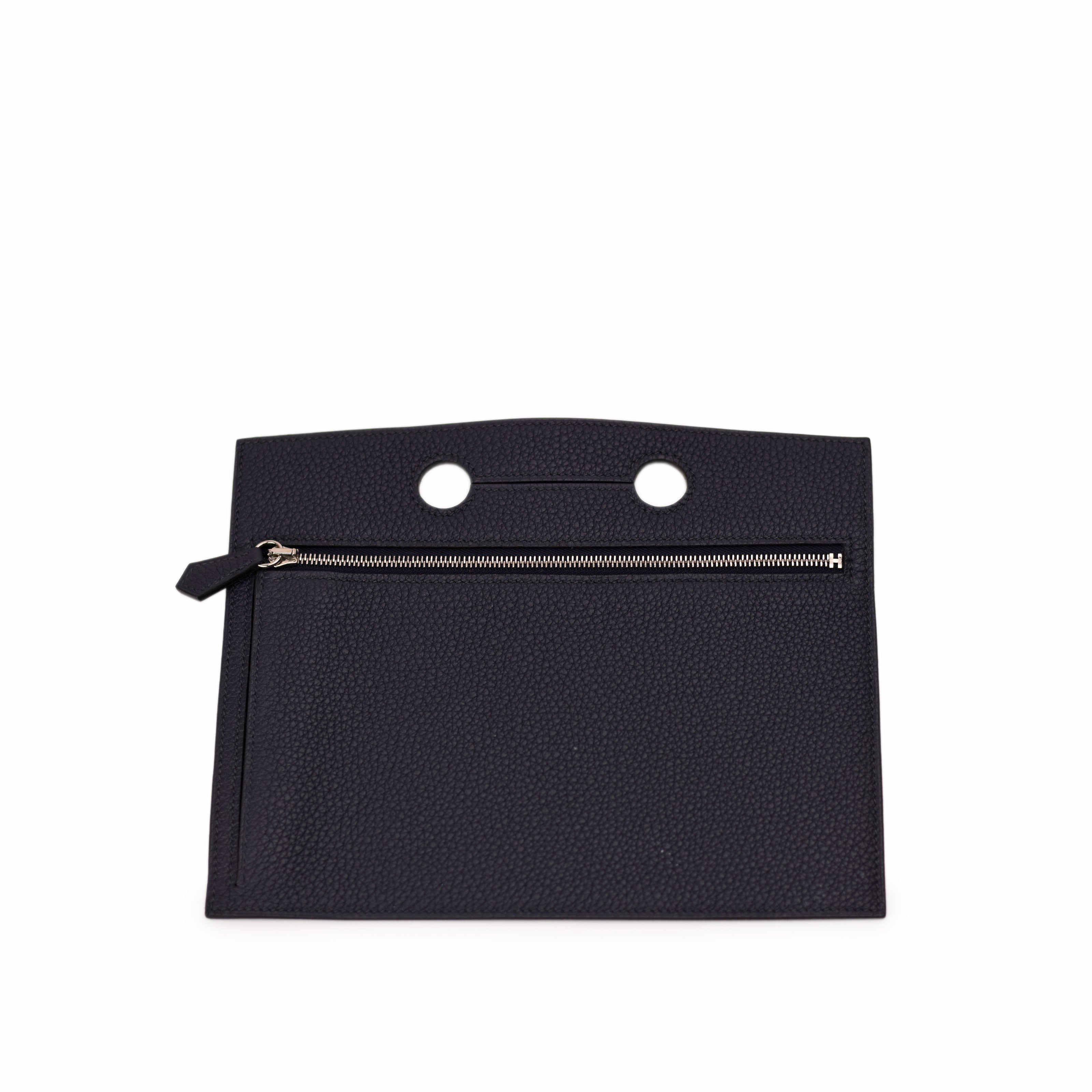 Hermès Backpocket Pouch Blue Togo PHW