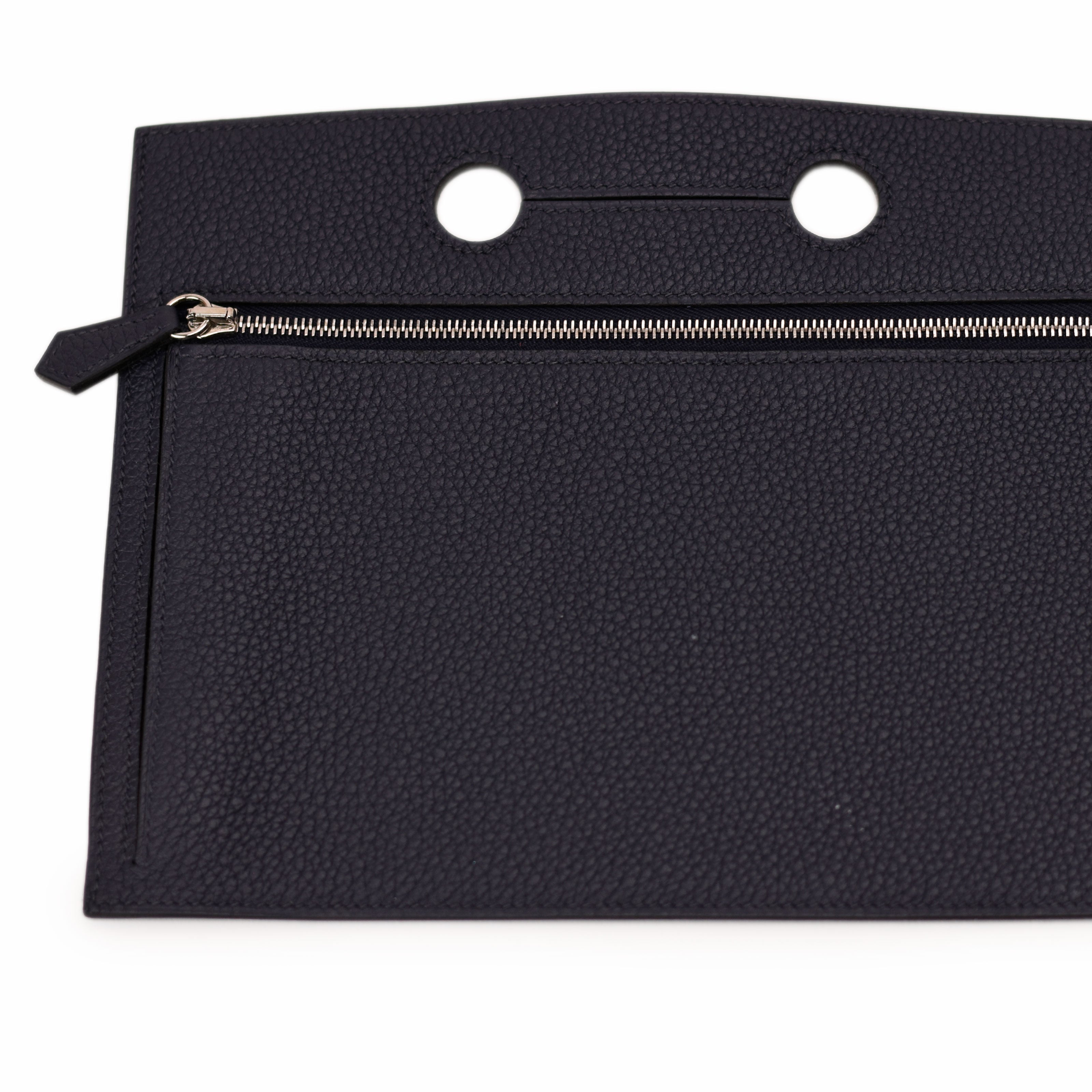 Hermès Backpocket Pouch Blue Togo PHW
