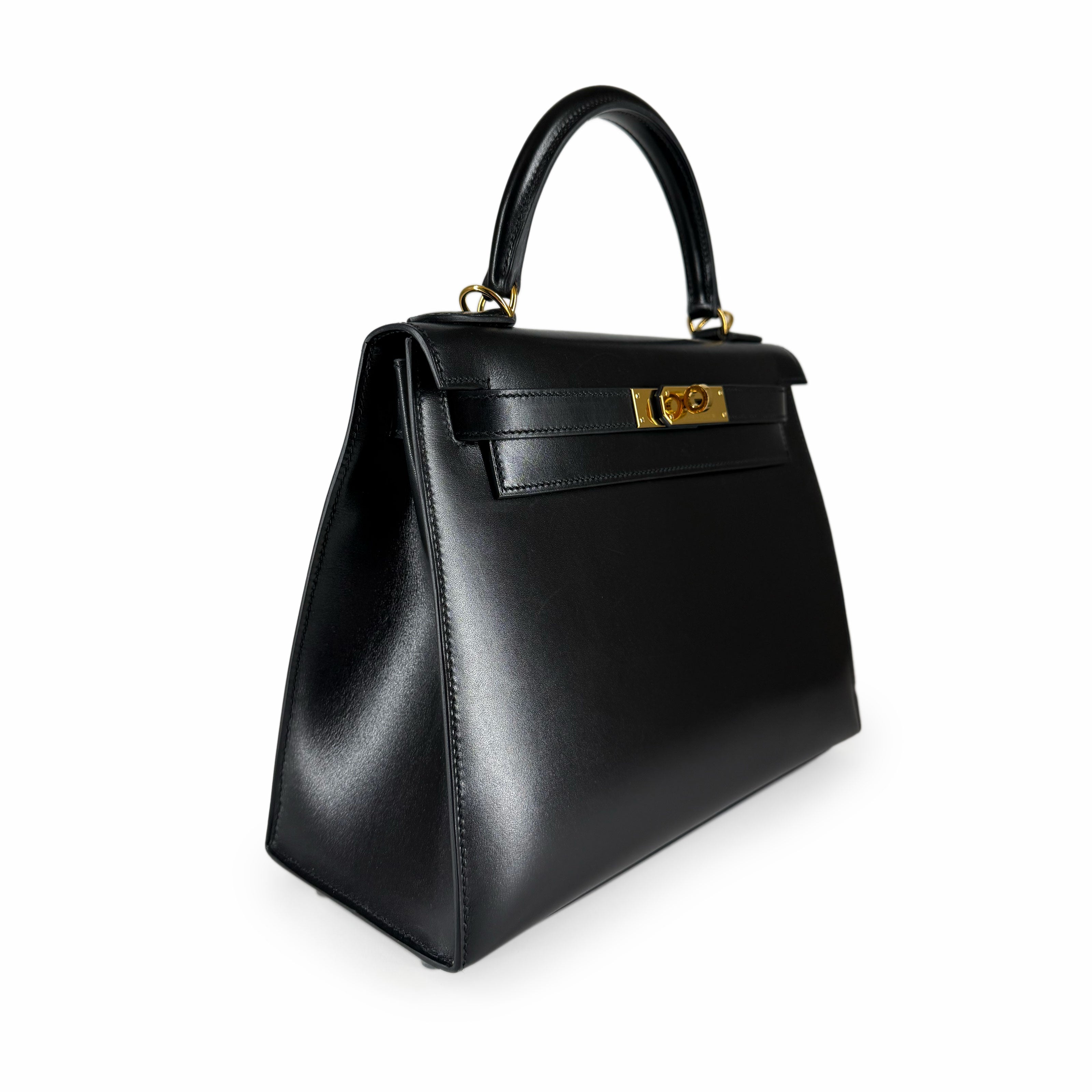 Hermès Kelly 28 Box Leather Black GHW