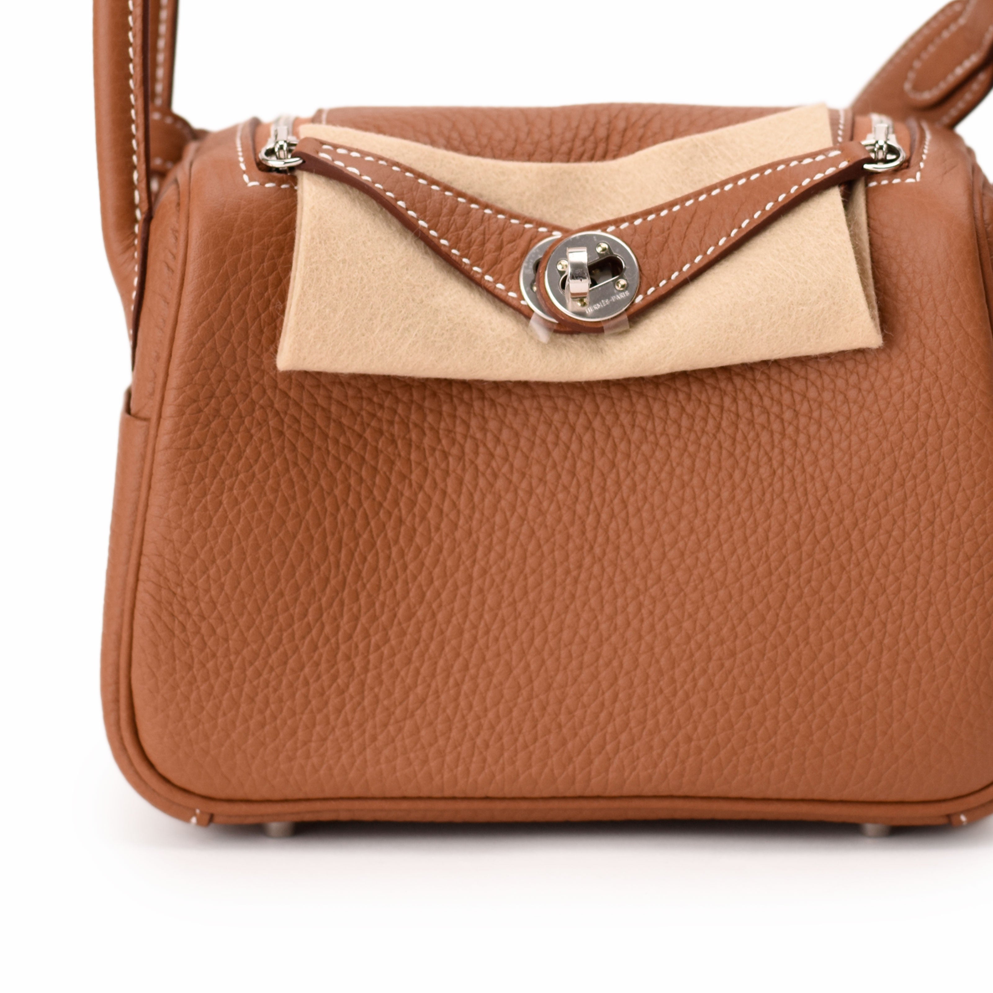 Hermès Lindy Mini Clemence Gold PHW