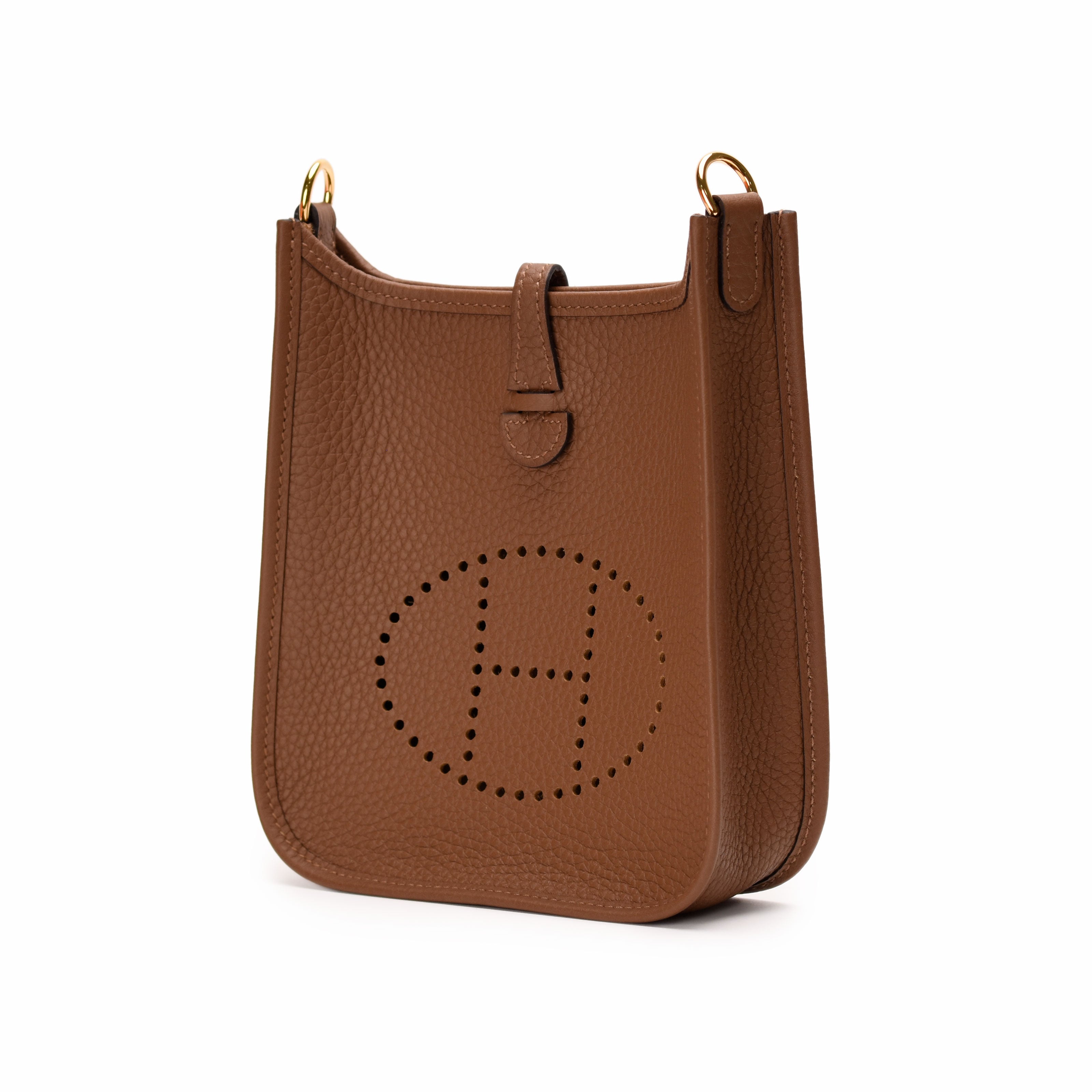 Hermès Mini Evelyne Beige De Weimar Clemence GHW