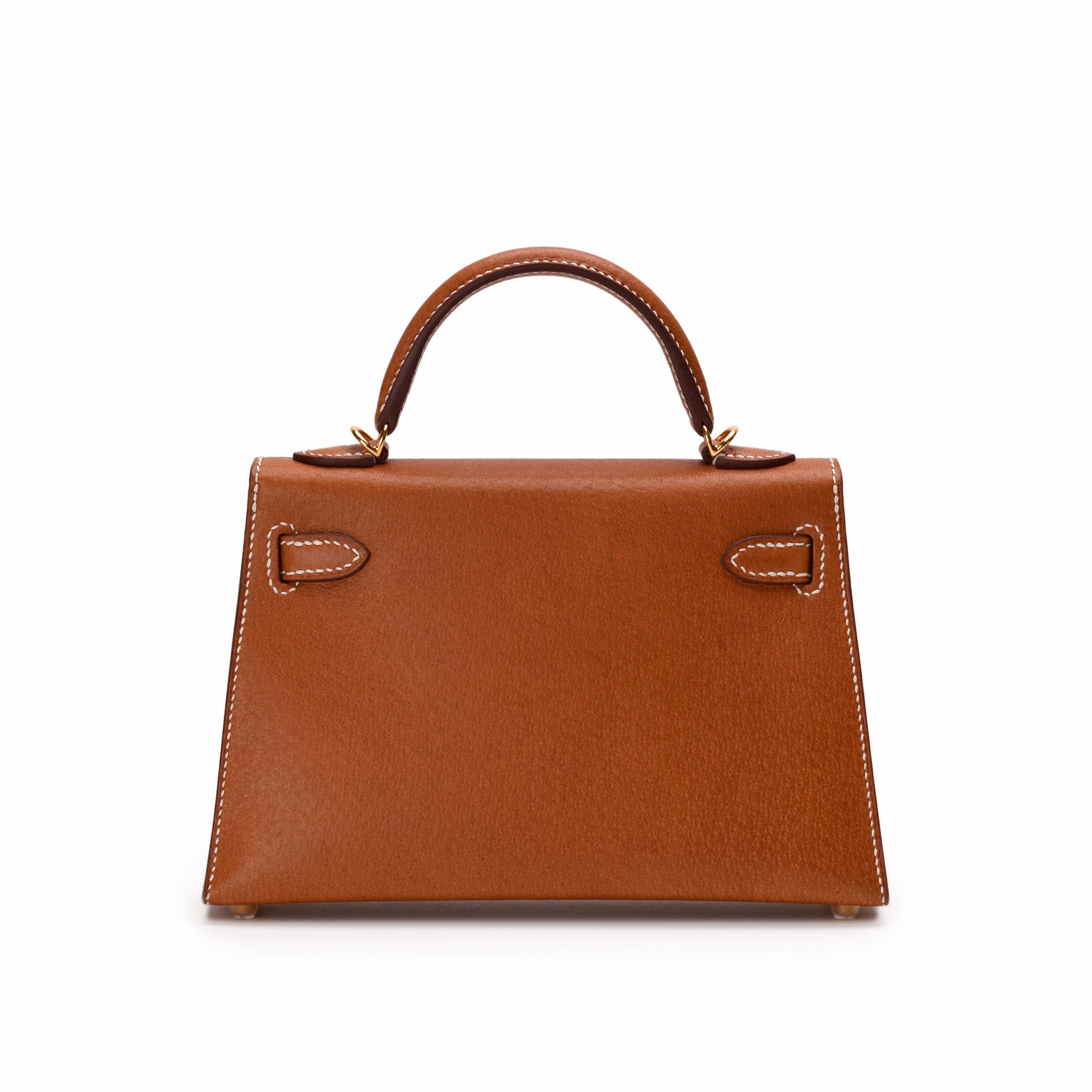 Hermès Mini Kelly Sellier Toffee Porc Leather GHW
