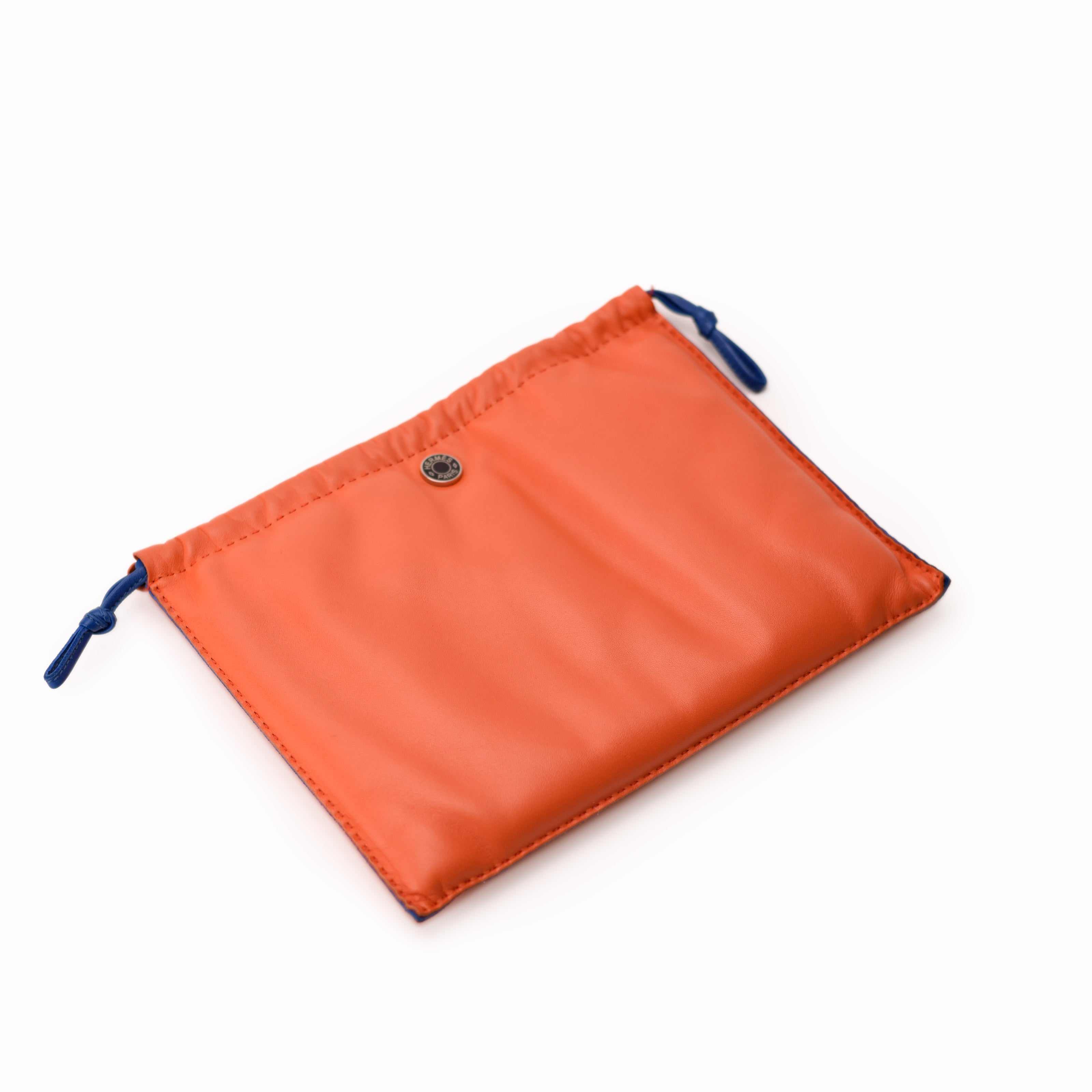 Hermès Orange Pilo Pouch