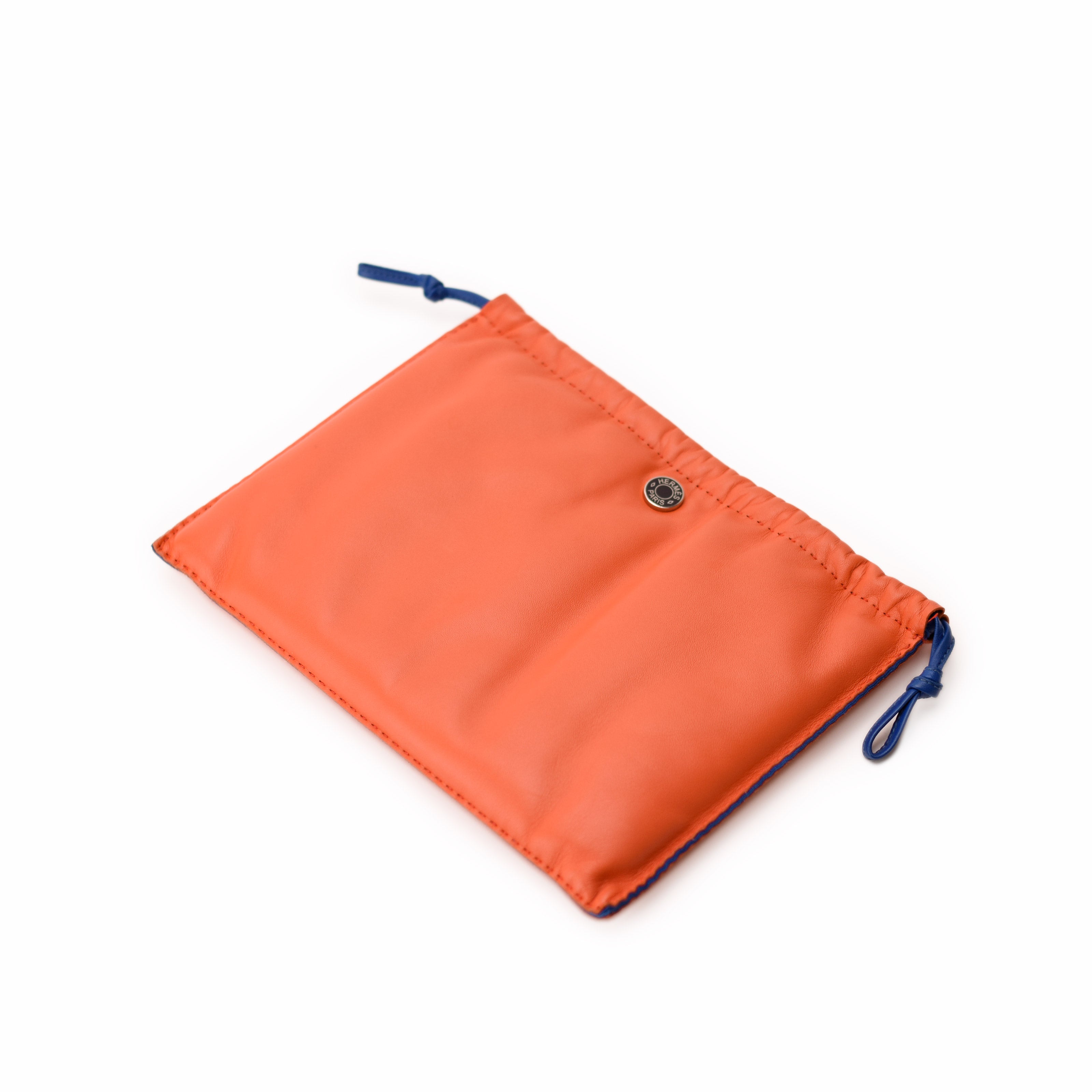 Hermès Orange Pilo Pouch