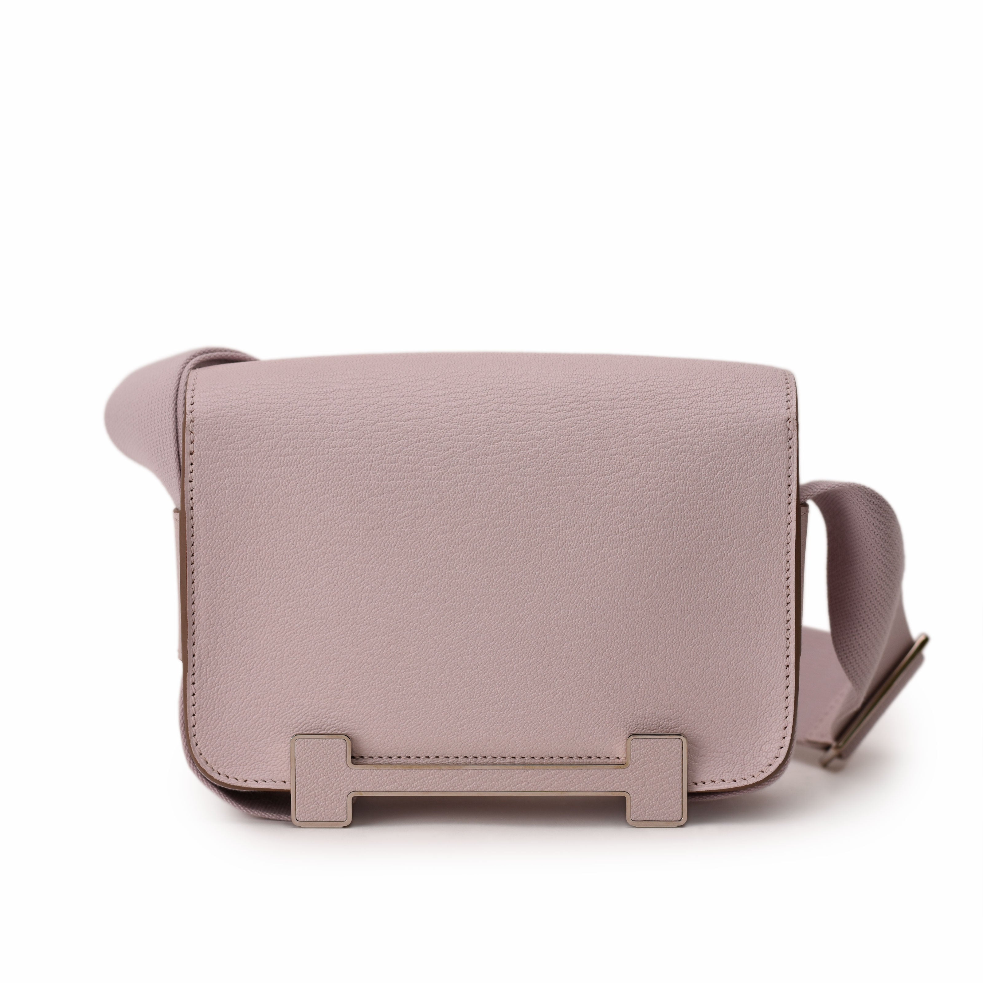 Hermès Geta Mauve Pale Chai Verso Chevre Mysore PHW