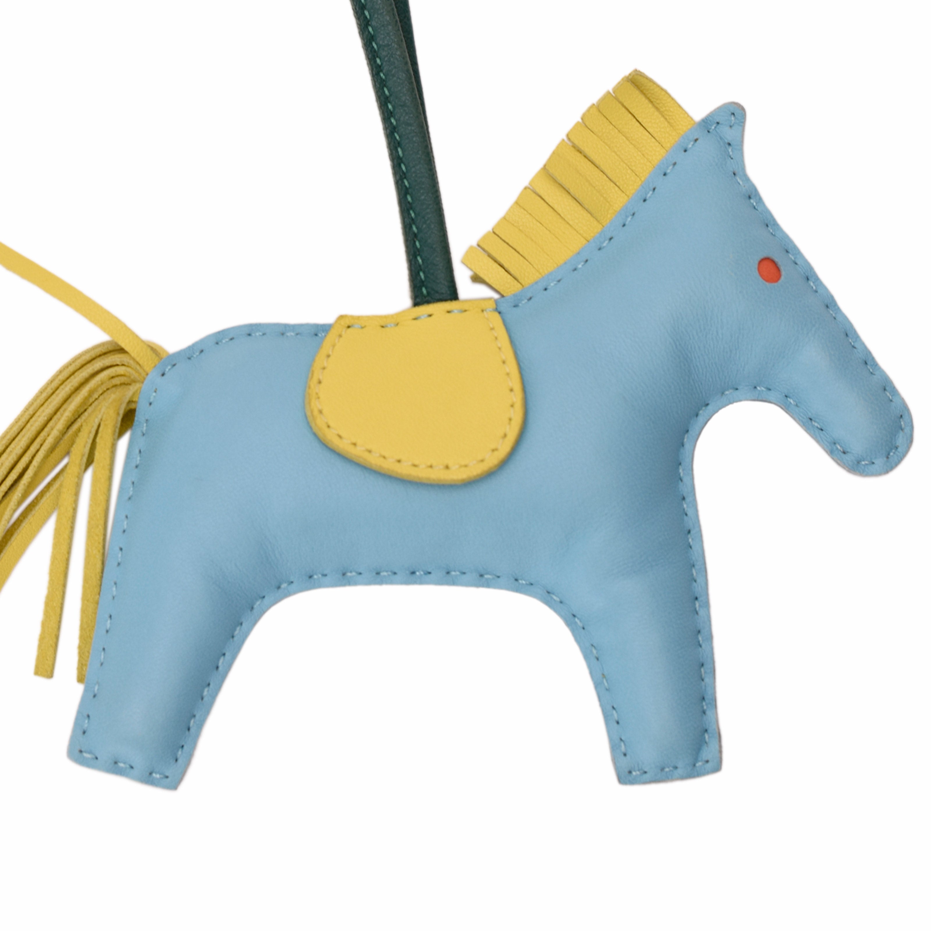 Hermès Rodeo PM Bag Charm in Bleu Céleste