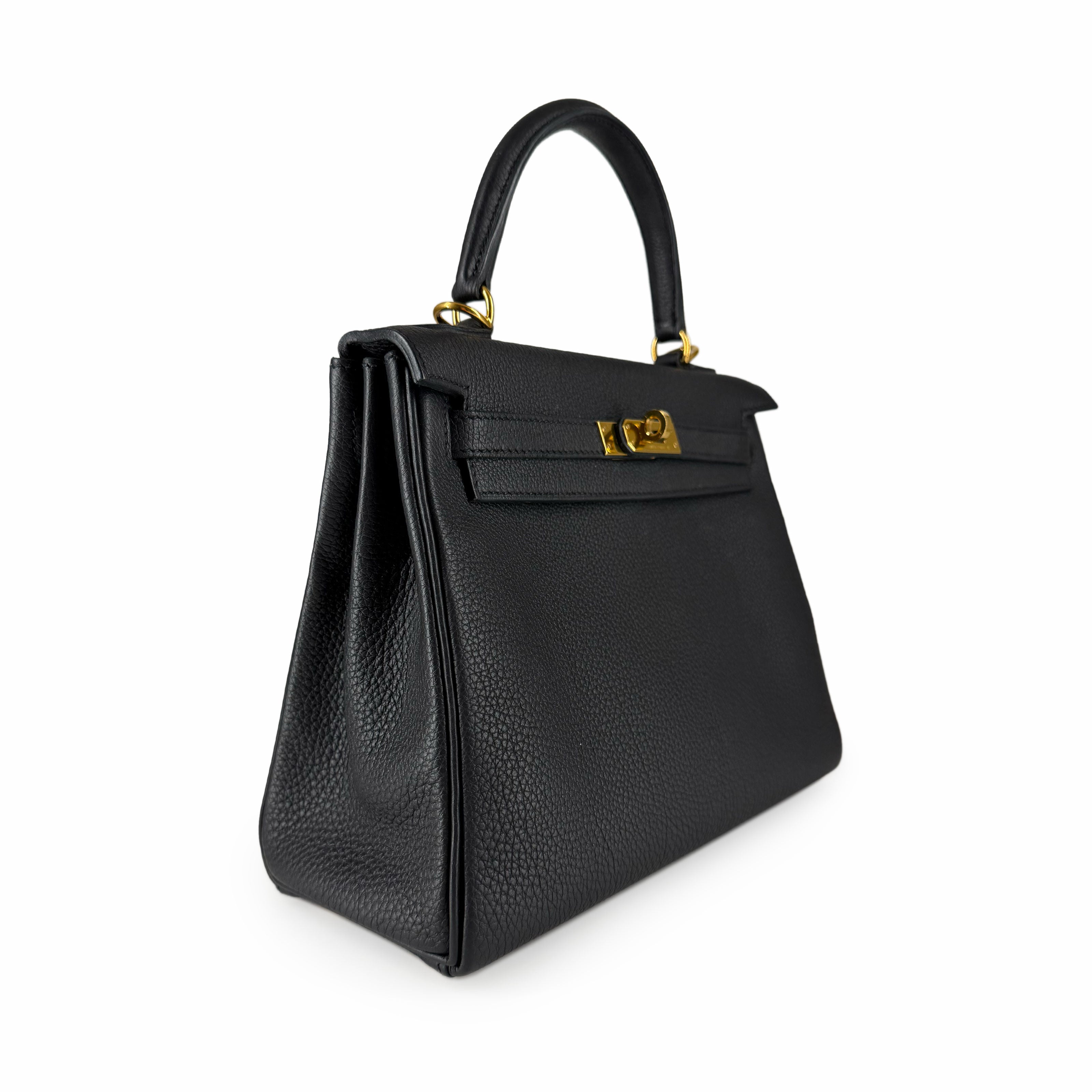 Hermès Kelly 25 Black Togo GHW