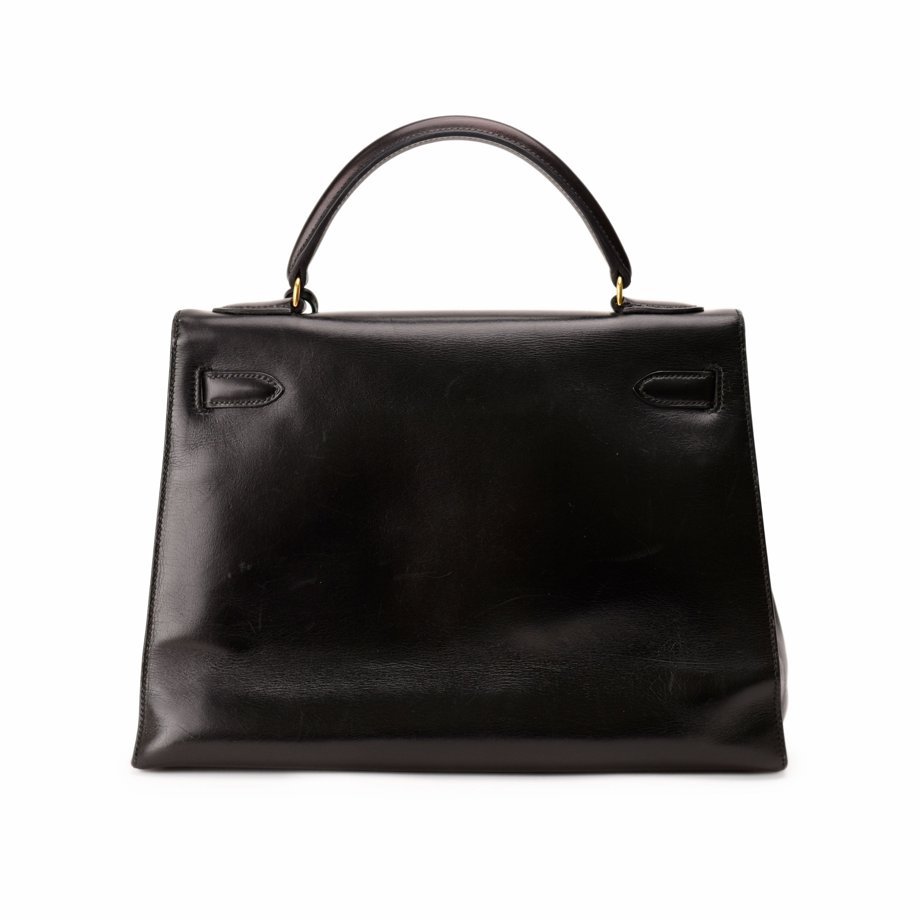 Hermès Kelly 32 Box Black GHW