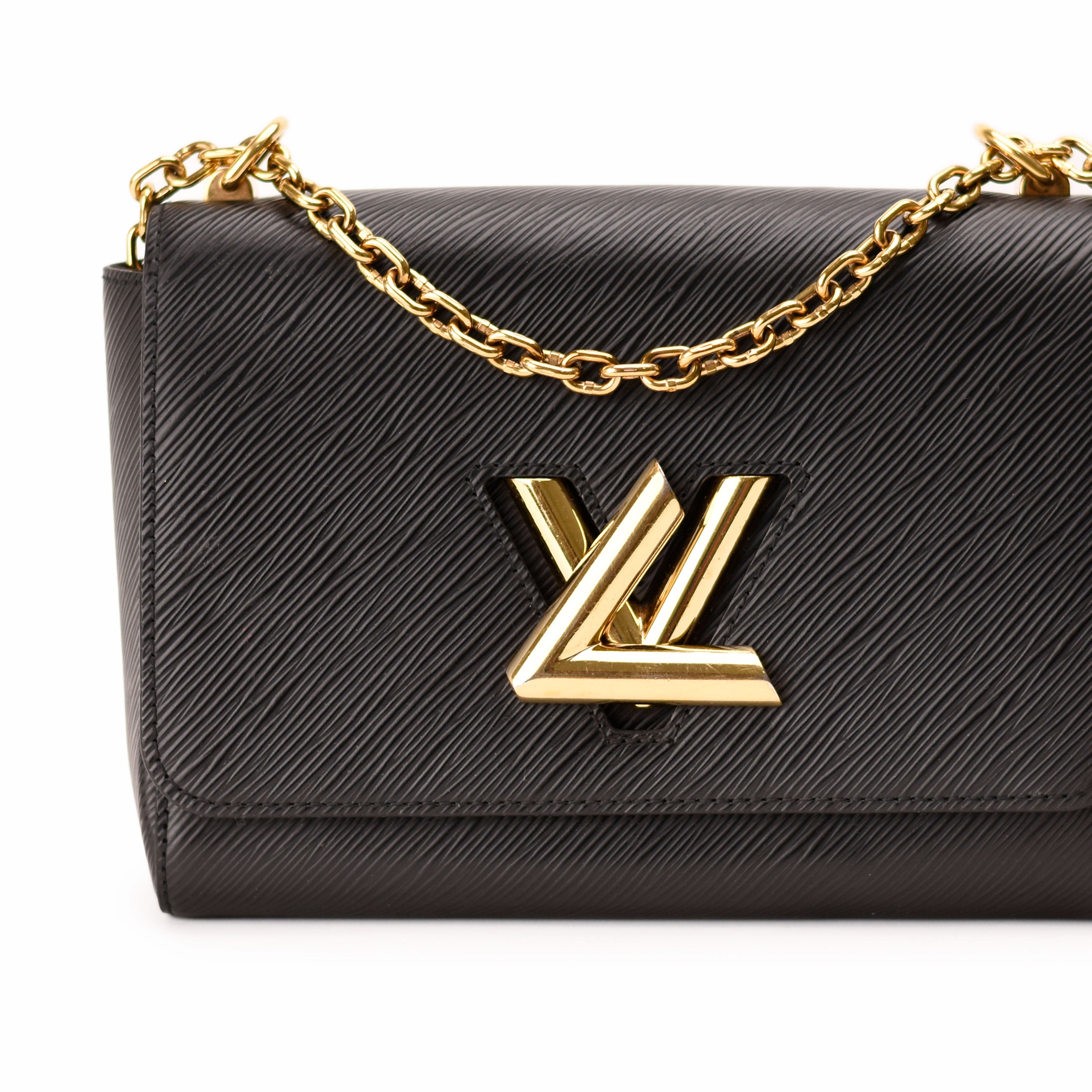 Louis Vuitton Twist MM Black Epi GHW